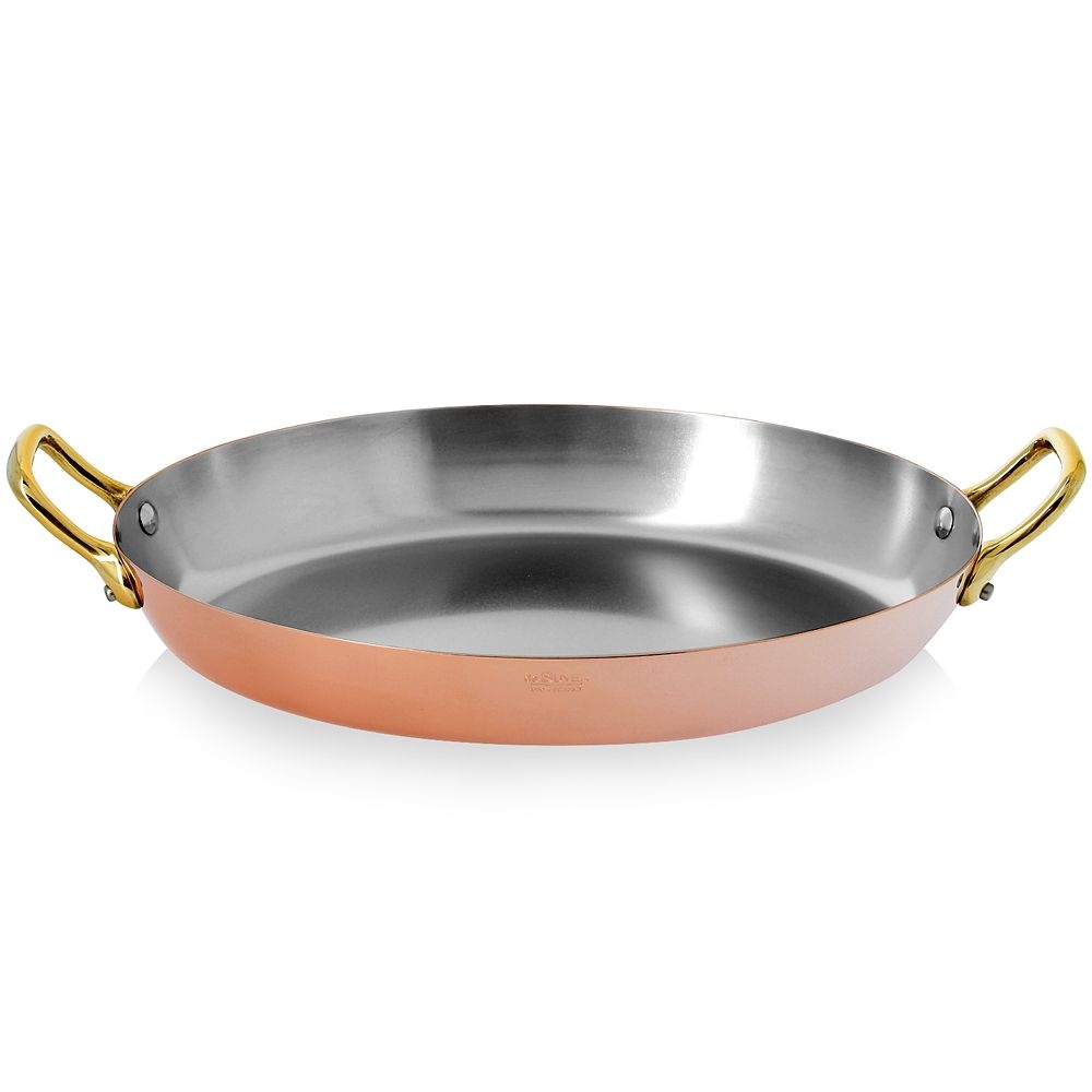 de Buyer - Oval Dish with 2 brass handles de Buyer - Oval Dish with 2 brass handles
