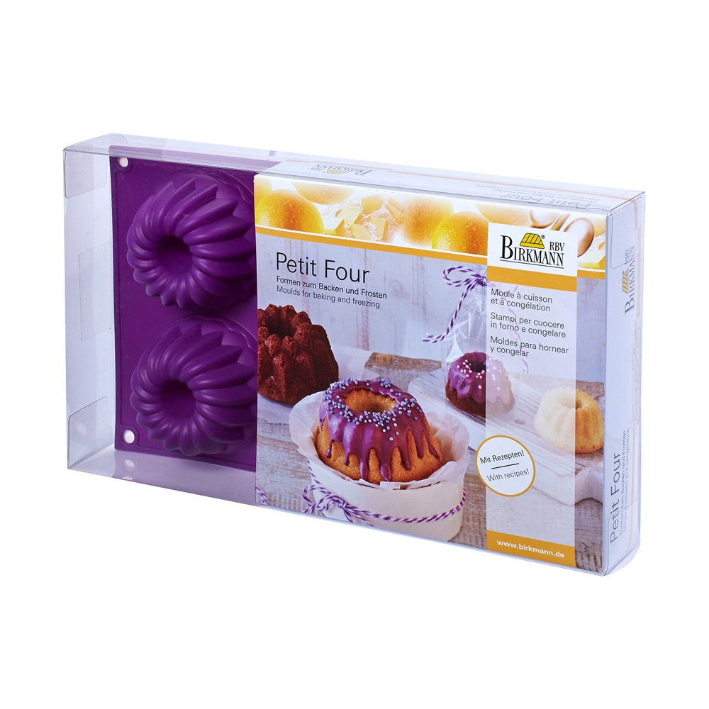 BR Ring cake molds 6 silicone purple