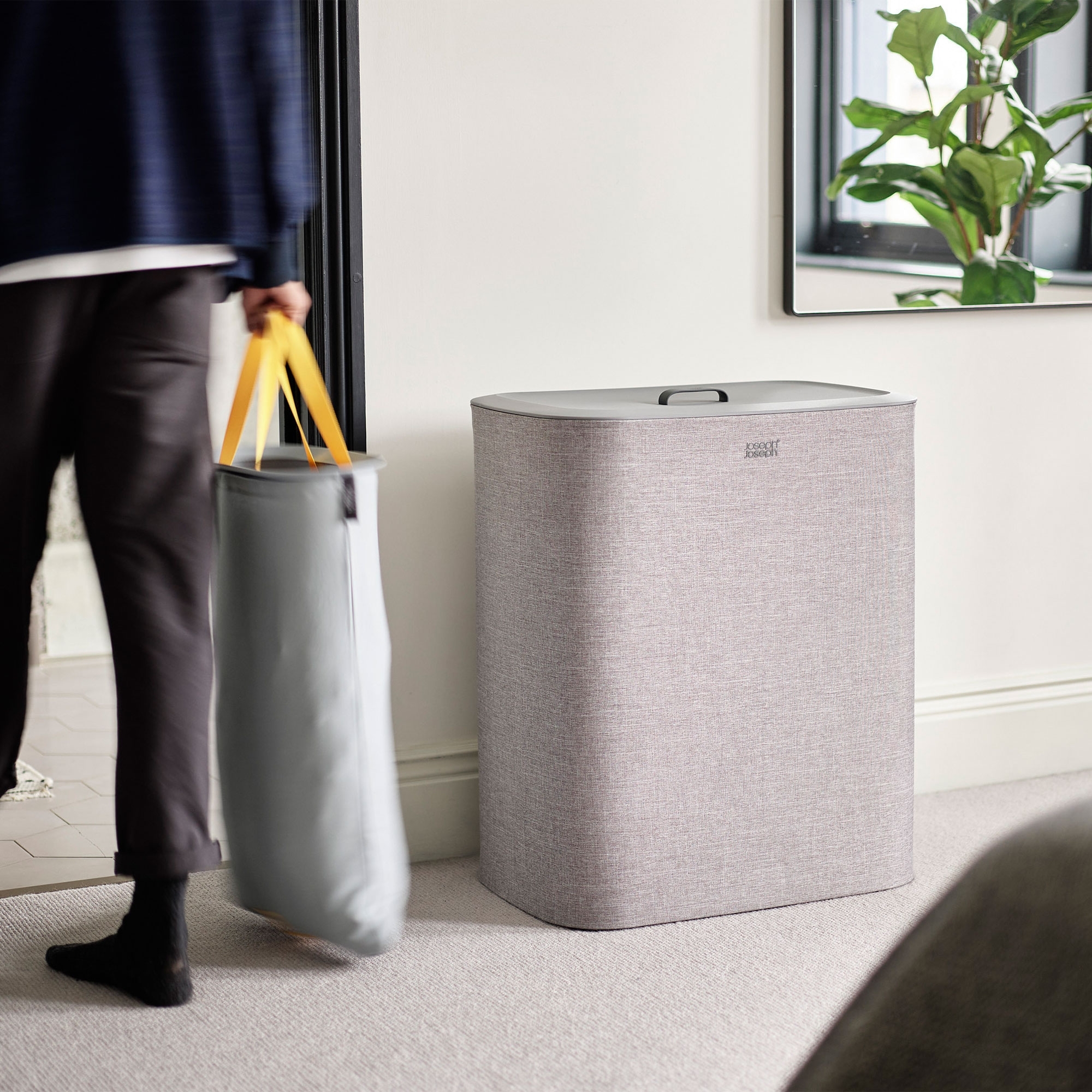 Joseph Joseph - Tota Trio 90L Wäsche-Trennkorb - grau