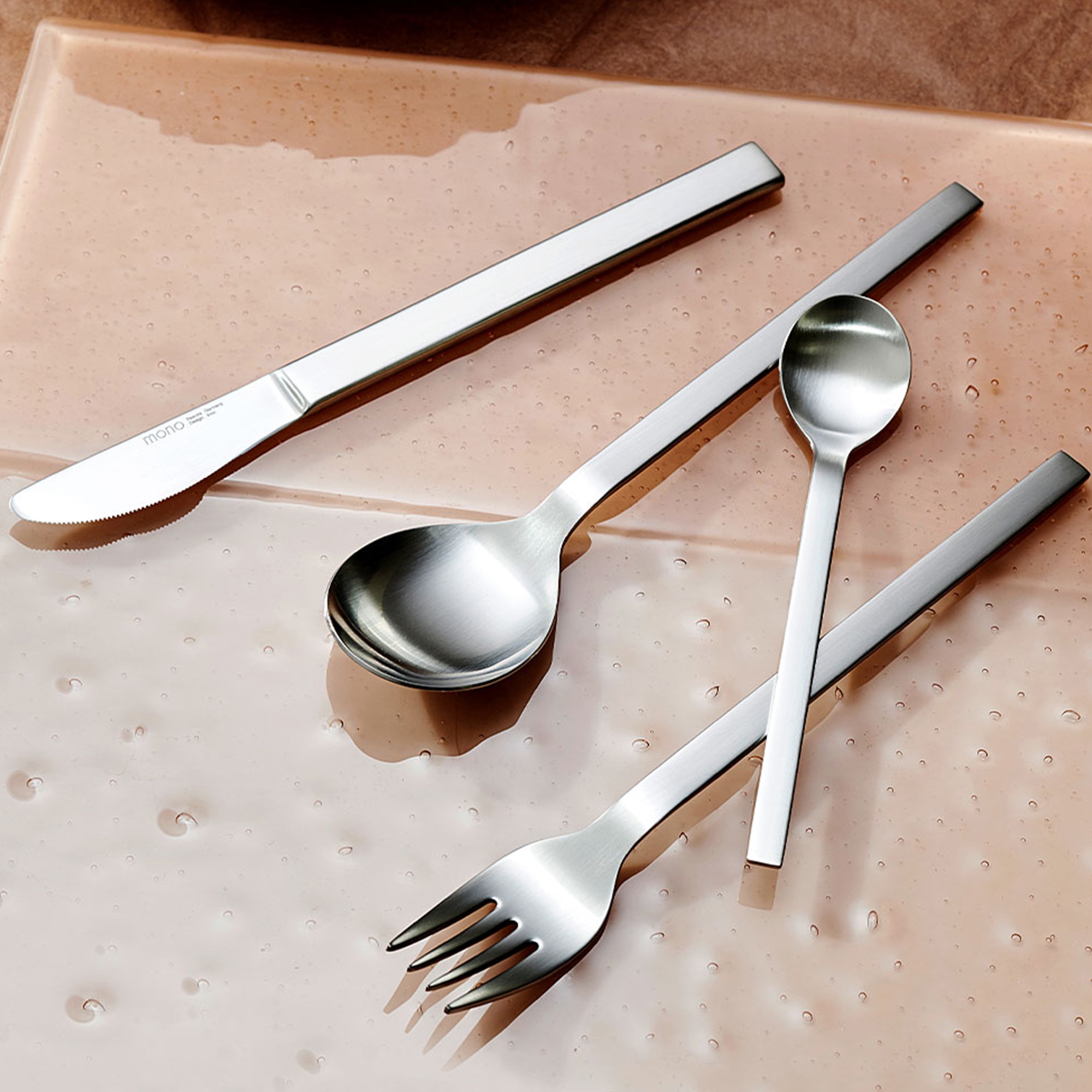 mono-a - Cutlery set, 4 pcs. - with long blade