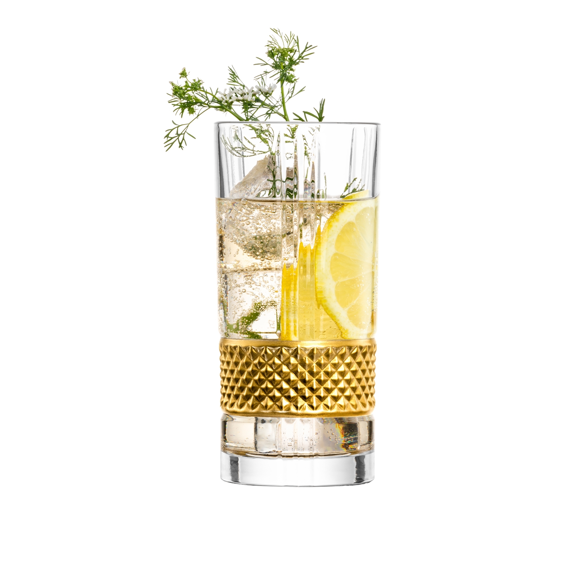 Eisch - Longdrink glasses GLEN, set of 2, gold