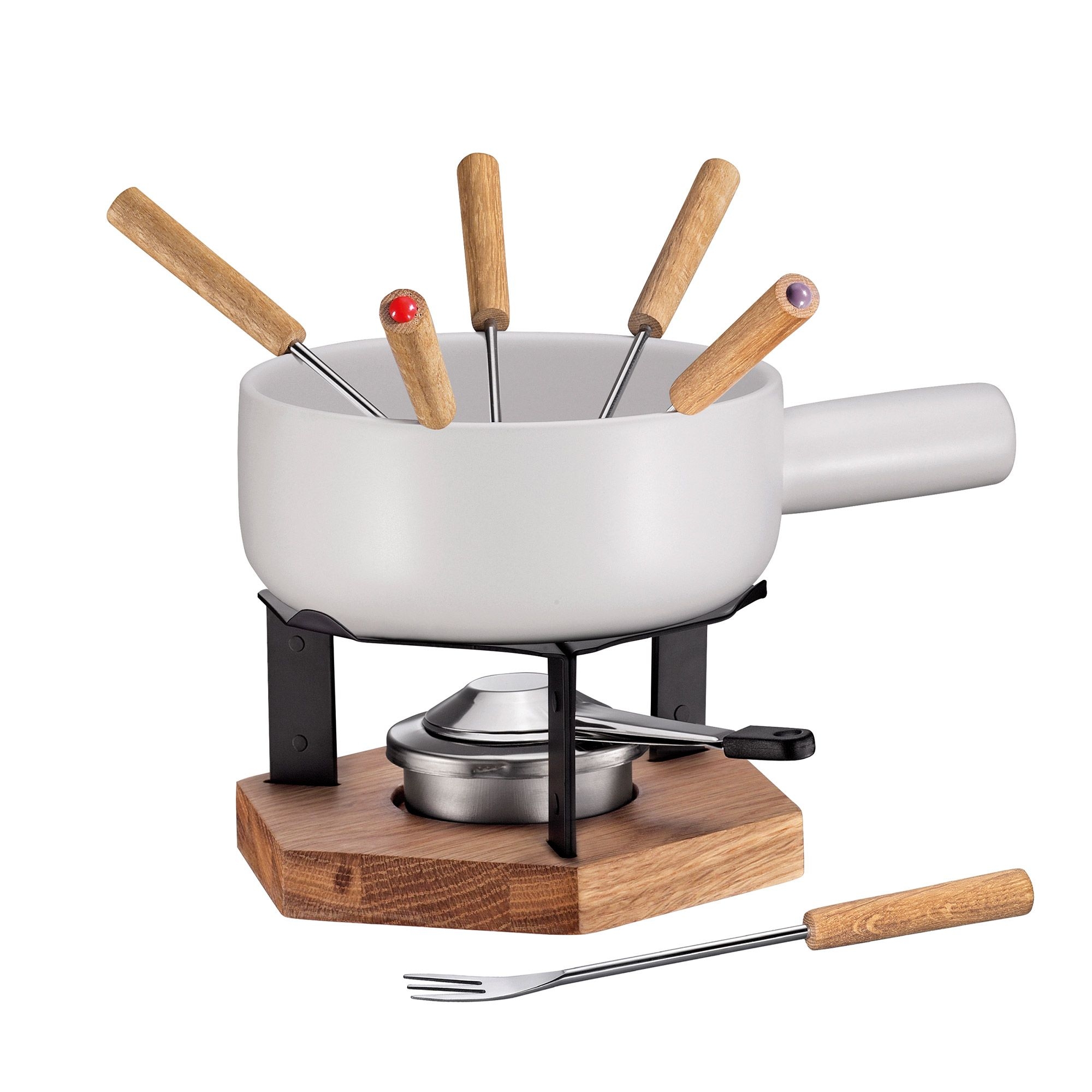 Spring - WINTERTHUR cheese fondue set - white Spring - WINTERTHUR cheese fondue set - white