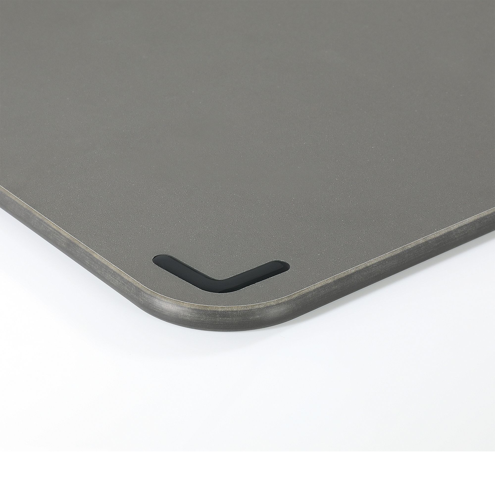 Grey Zassenhaus COMFORT XPLUS cutting board, corner close-up