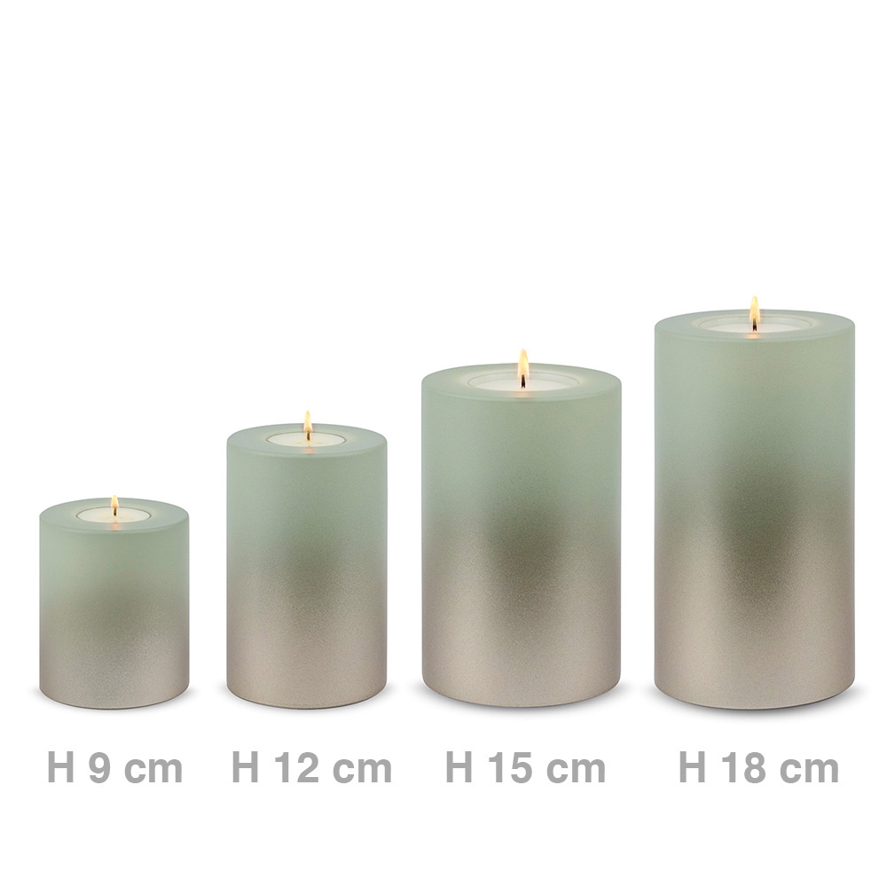 Qult Farluce Trend - Tealight Candle Holder - LEVI - Desert Sage / Cream Gold
