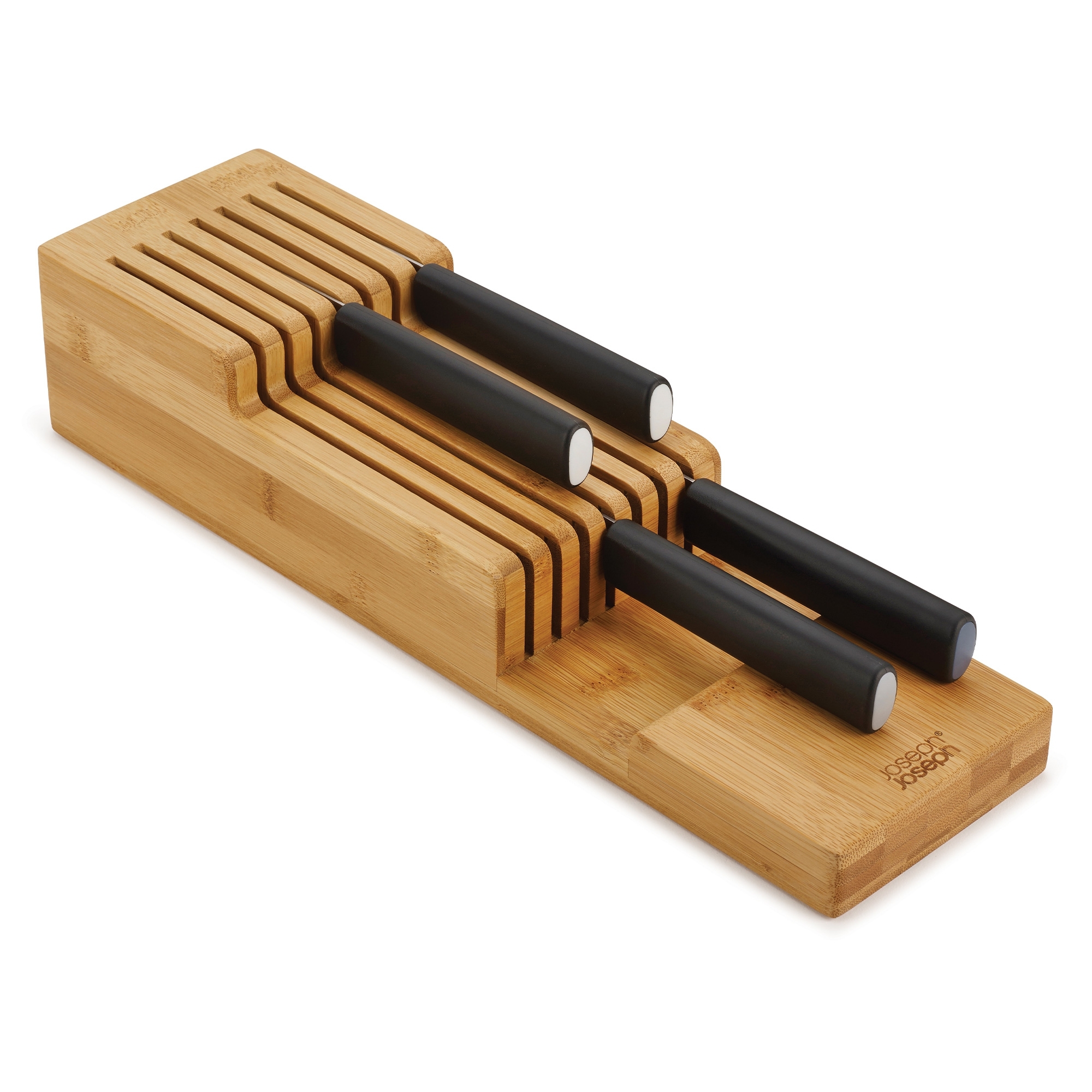 Joseph Joseph - DrawerStore™ Bamboo Compact Knife Organiser - Bamboo Joseph Joseph - DrawerStore™ Bamboo Compact Knife Organiser - Bamboo