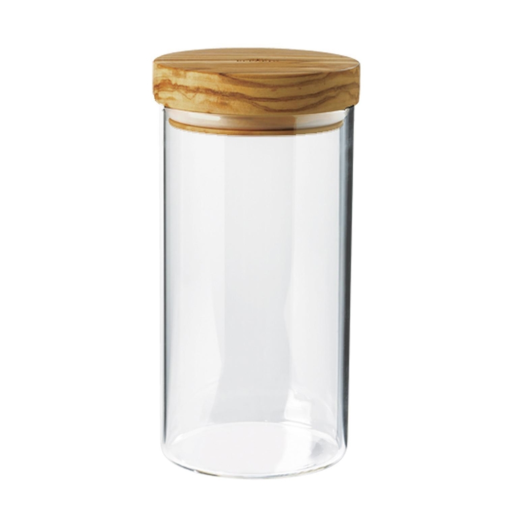 Berard container glass olive wood lid 900ml Berard container glass olive wood lid 900ml