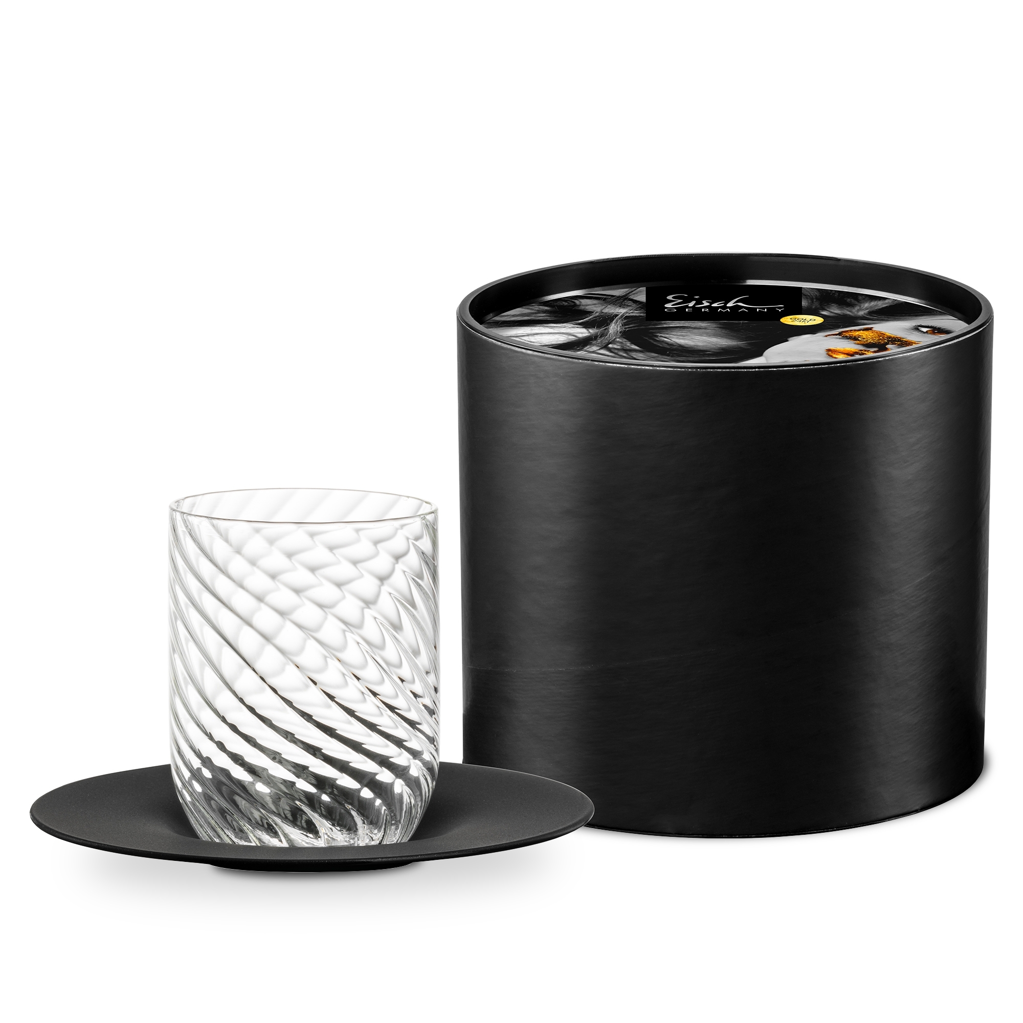 Eisch – TWIST Cappuccino-Set, schwarz