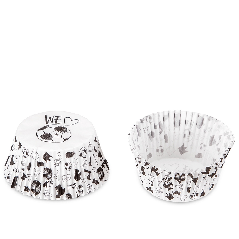 Stadter - paper baking mold - 50 pieces - soccer - ø 50 x 30 mm Stadter - paper baking mold - 50 pieces - soccer - ø 50 x 30 mm