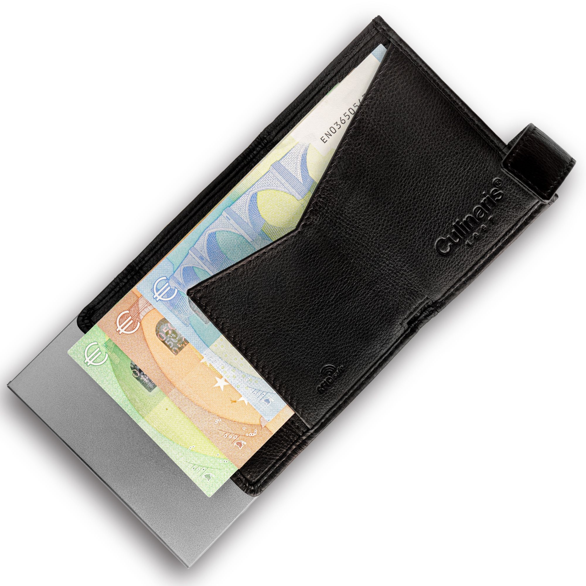 Card Case with Coin Pocket - Black | Culinaris