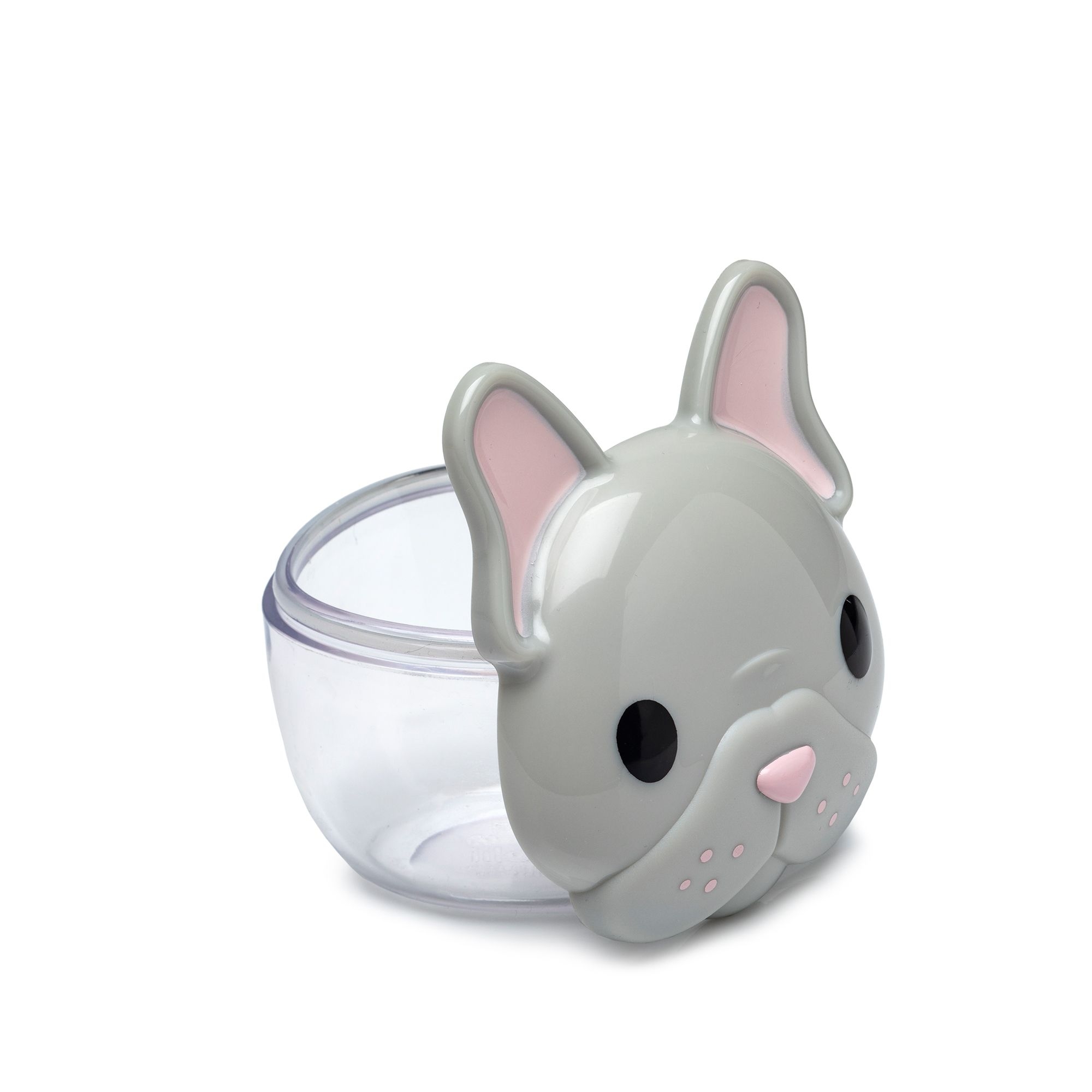 melii - Snack-Behälter "Bulldogge" 232 ml, grau / rosa melii - Snack-Behälter "Bulldogge" 232 ml, grau / rosa