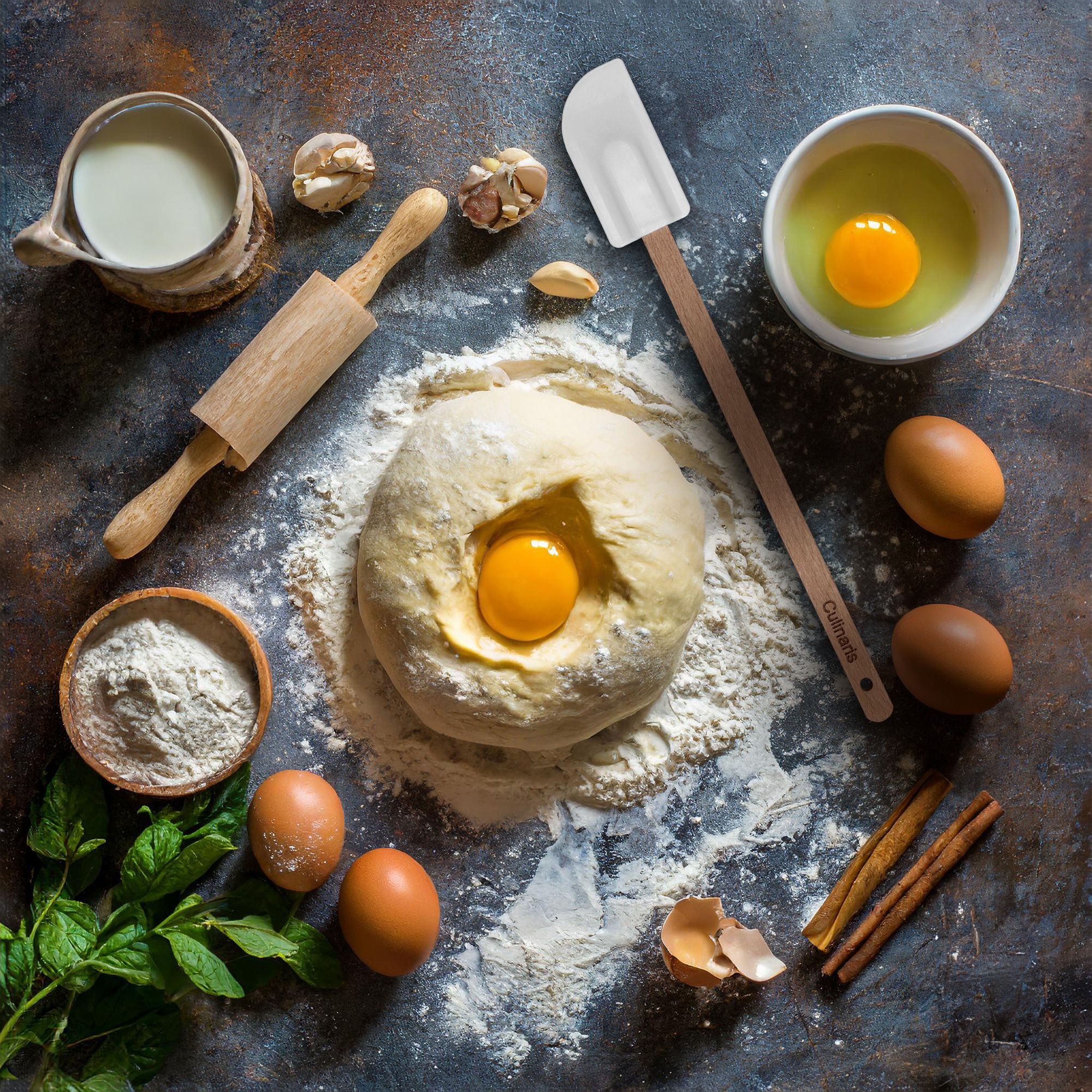 Dough scraper - narrow - beech wood - 27 cm | Culinaris Dough scraper - narrow - beech wood - 27 cm | Culinaris