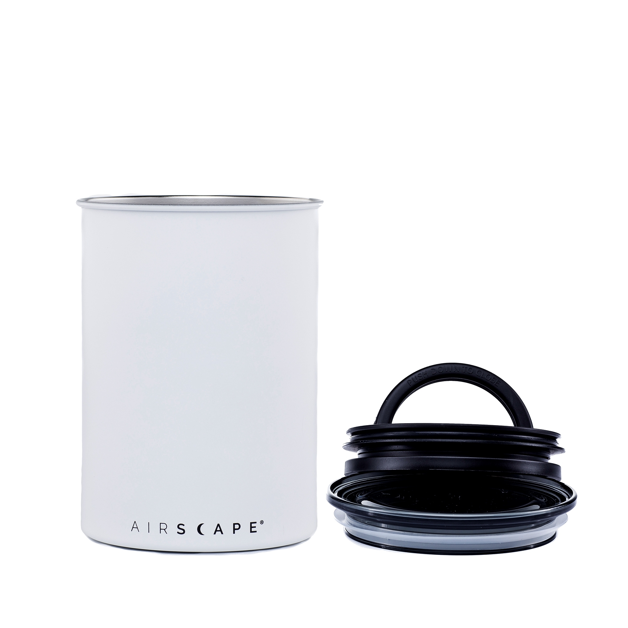 Airscape® – Stainless Steel Aroma Container, medium, matte white