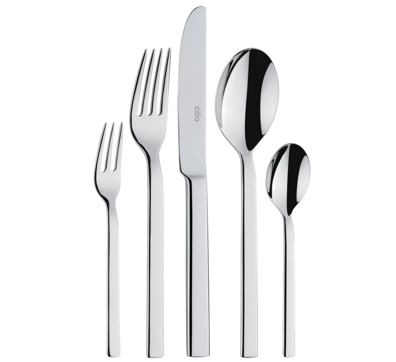 Modernes 5-teiliges Besteckset aus Edelstahl