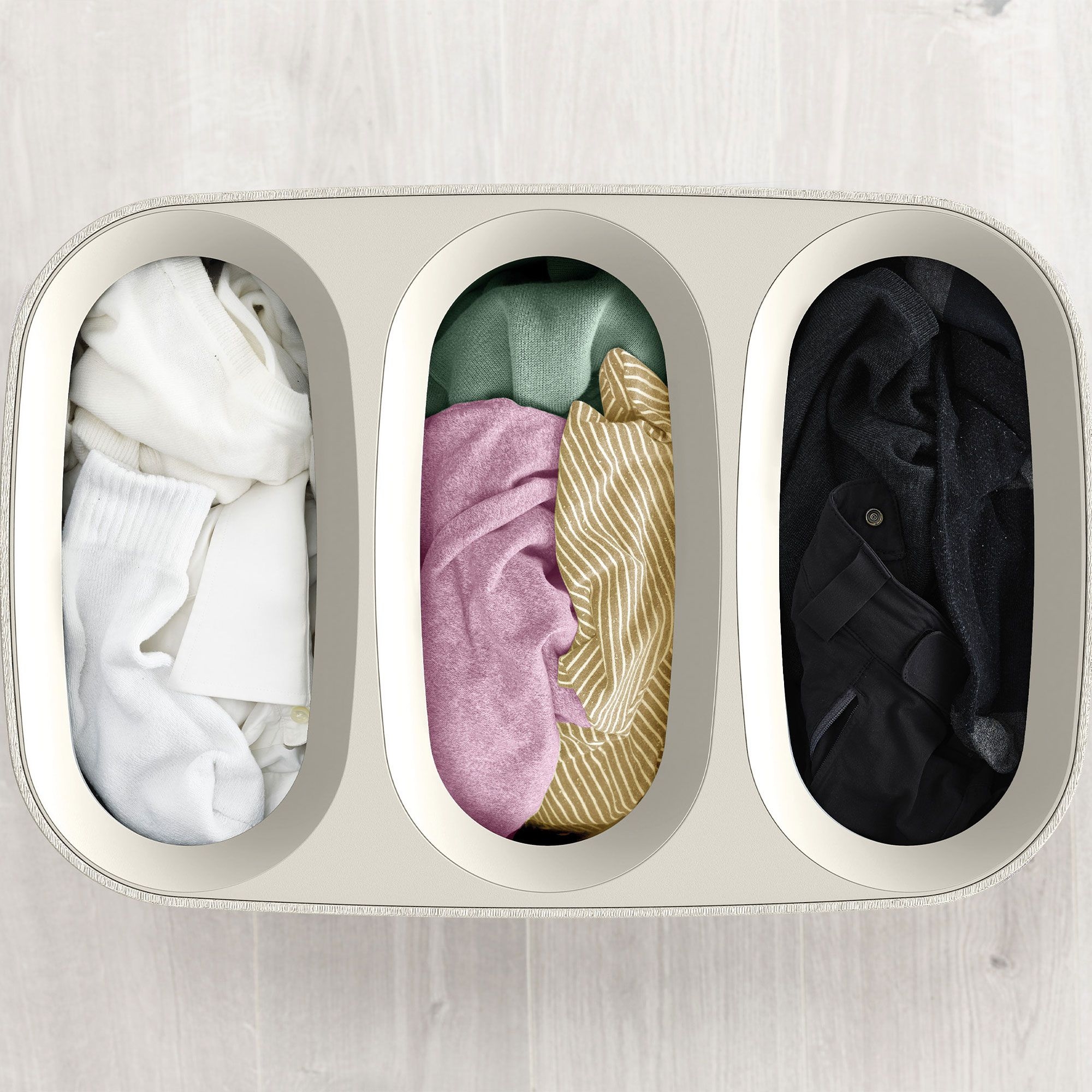 Joseph Joseph - Tota Trio 90L Wäsche-Trennkorb - ecru Joseph Joseph - Tota Trio 90L Wäsche-Trennkorb - ecru