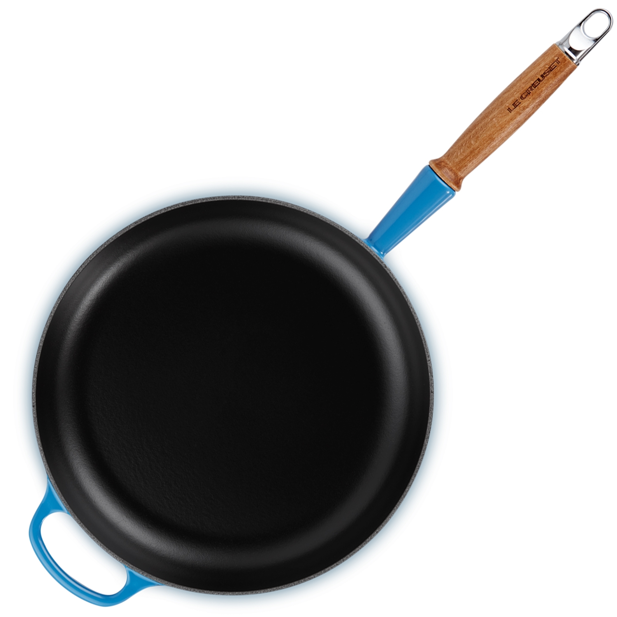 Le Creuset - Frying Pan with Wooden Handle - Azure blue Le Creuset - Frying Pan with Wooden Handle - Azure blue