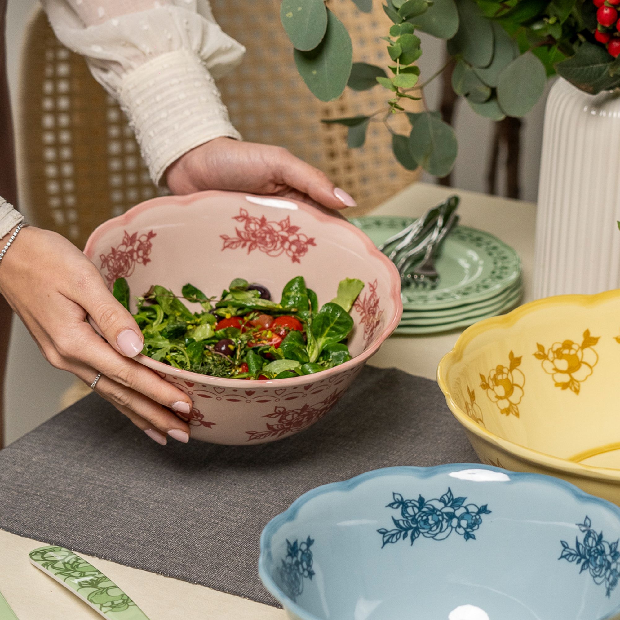 Guzzini - Bowl Ø 31 cm 'JOSEPHINE' - Dusty Green