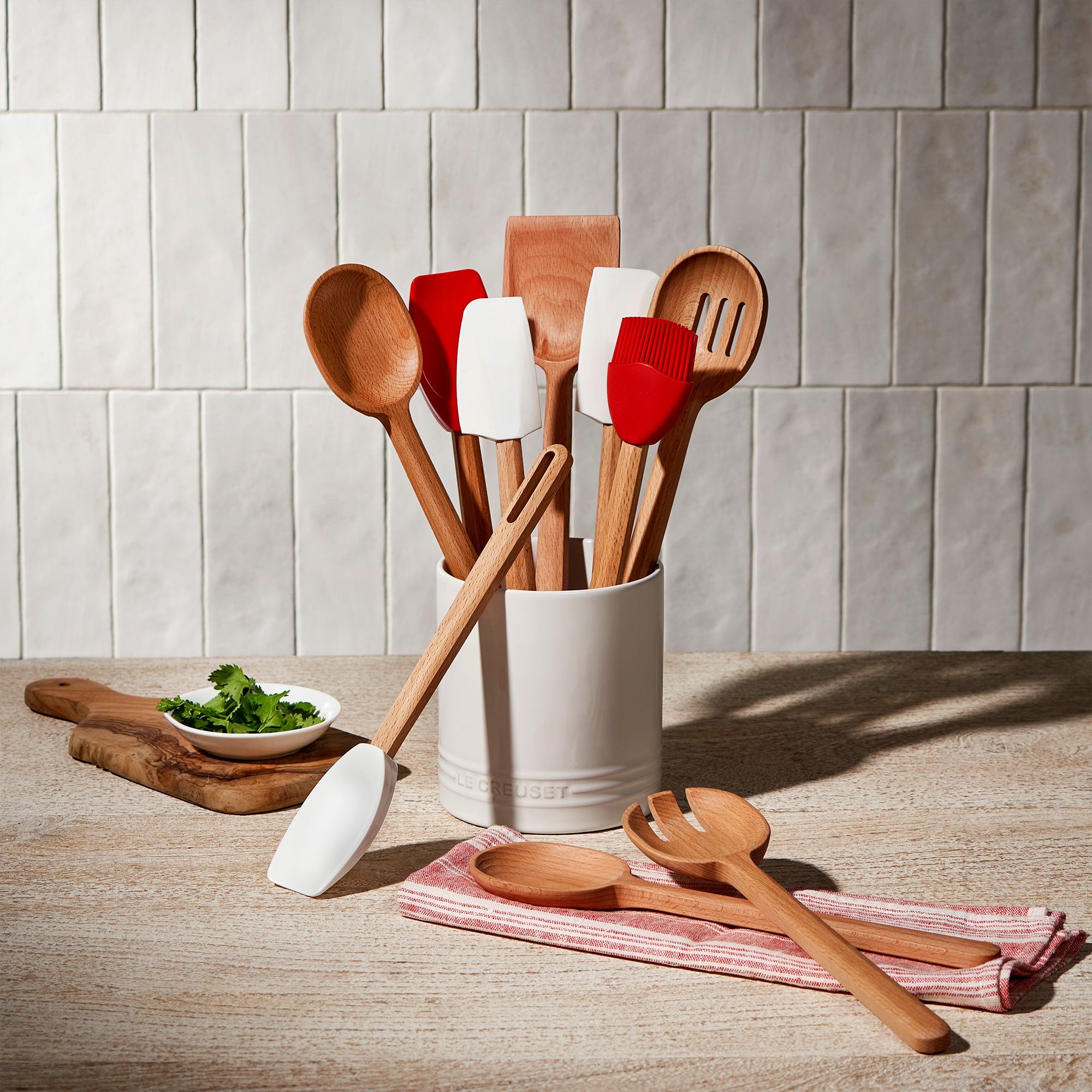 Le Creuset - Signature Slotted Spoon, Beechwood | 30 cm
