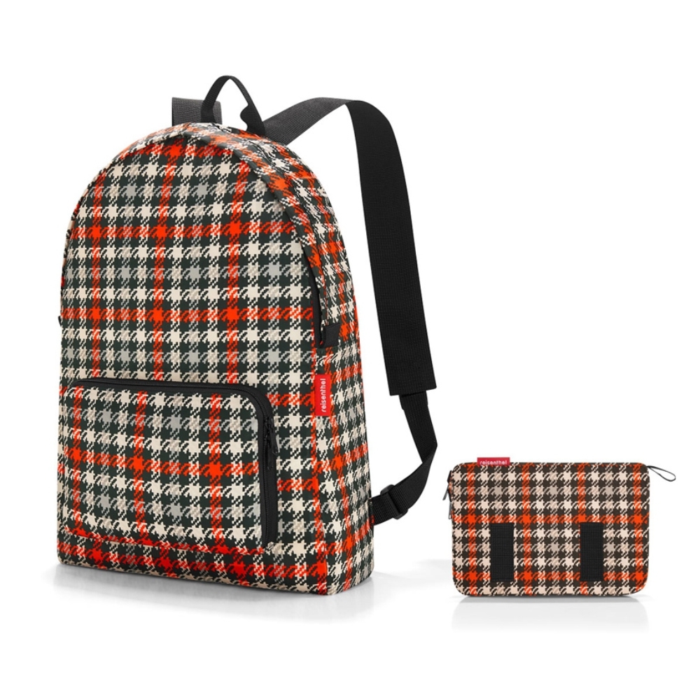 reisenthel - mini maxi rucksack - glencheck red reisenthel - mini maxi rucksack - glencheck red