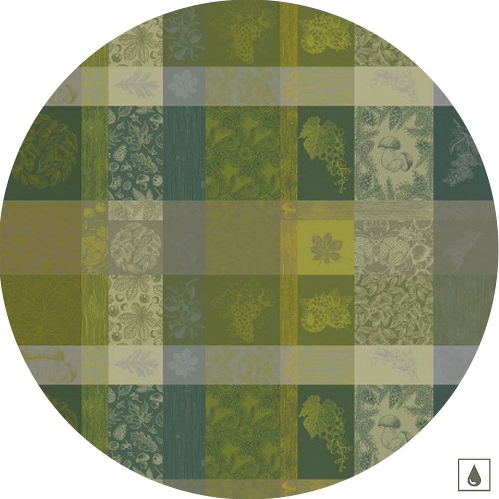 Garnier-Thiebaut Tablecloth - Mille Bois D´Automne Mousse round - mB
