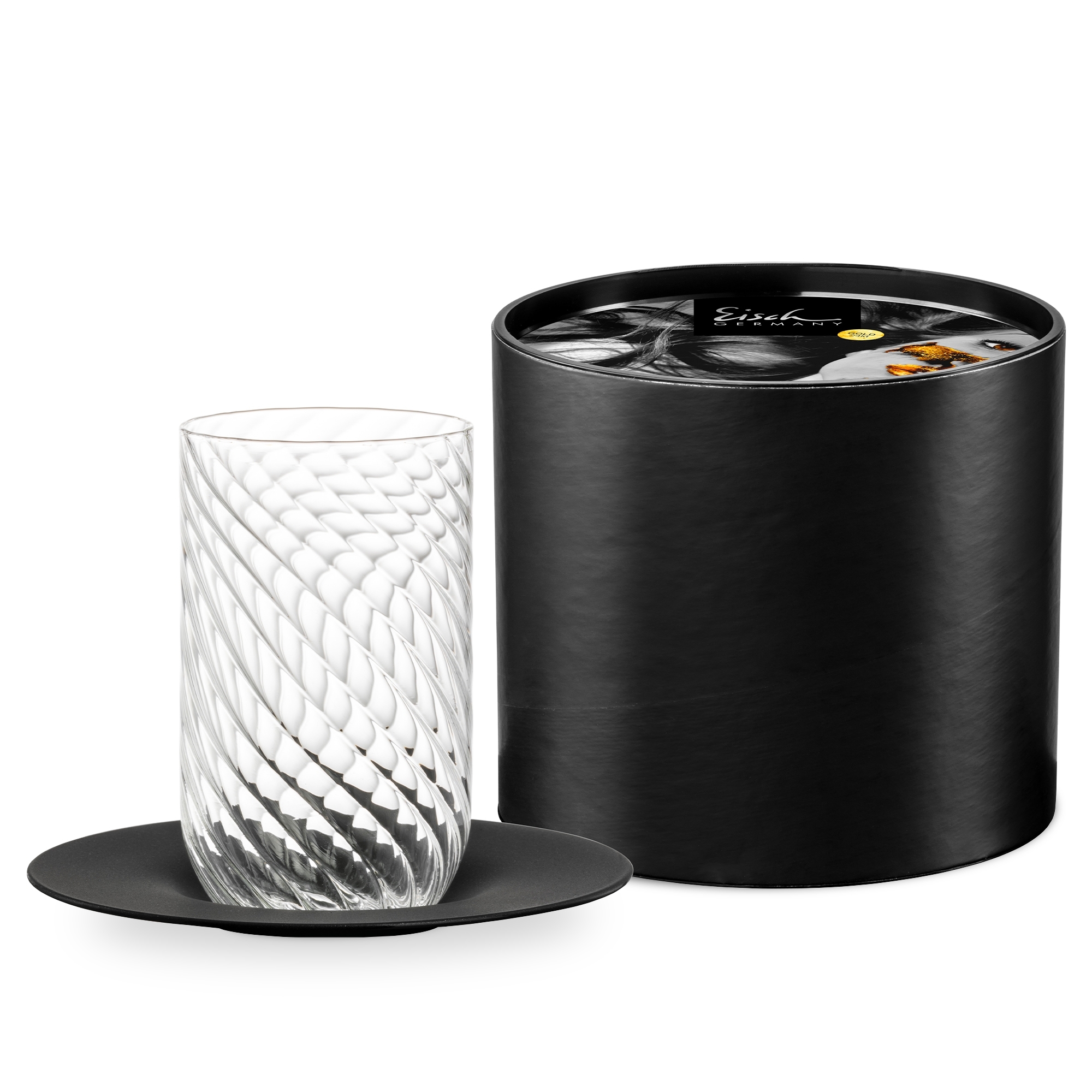Eisch – TWIST Latte Macchiato-Set, schwarz