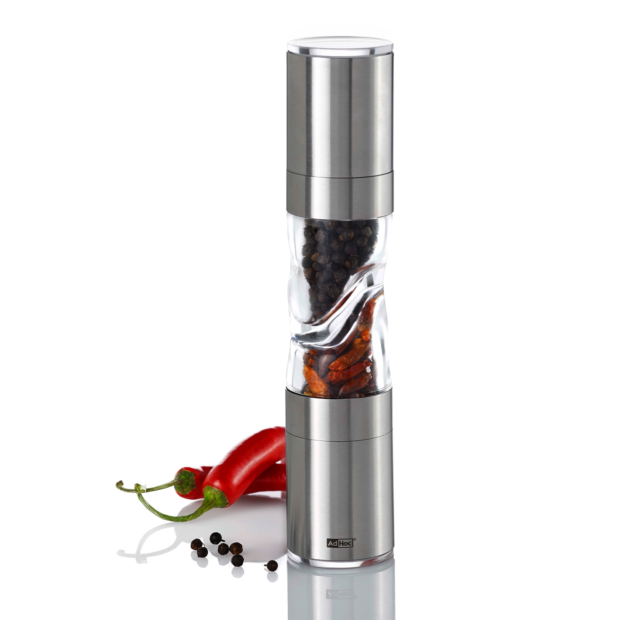 Adhoc DUOSPICE Gewürzschneider und Mühle aus Edelstahl