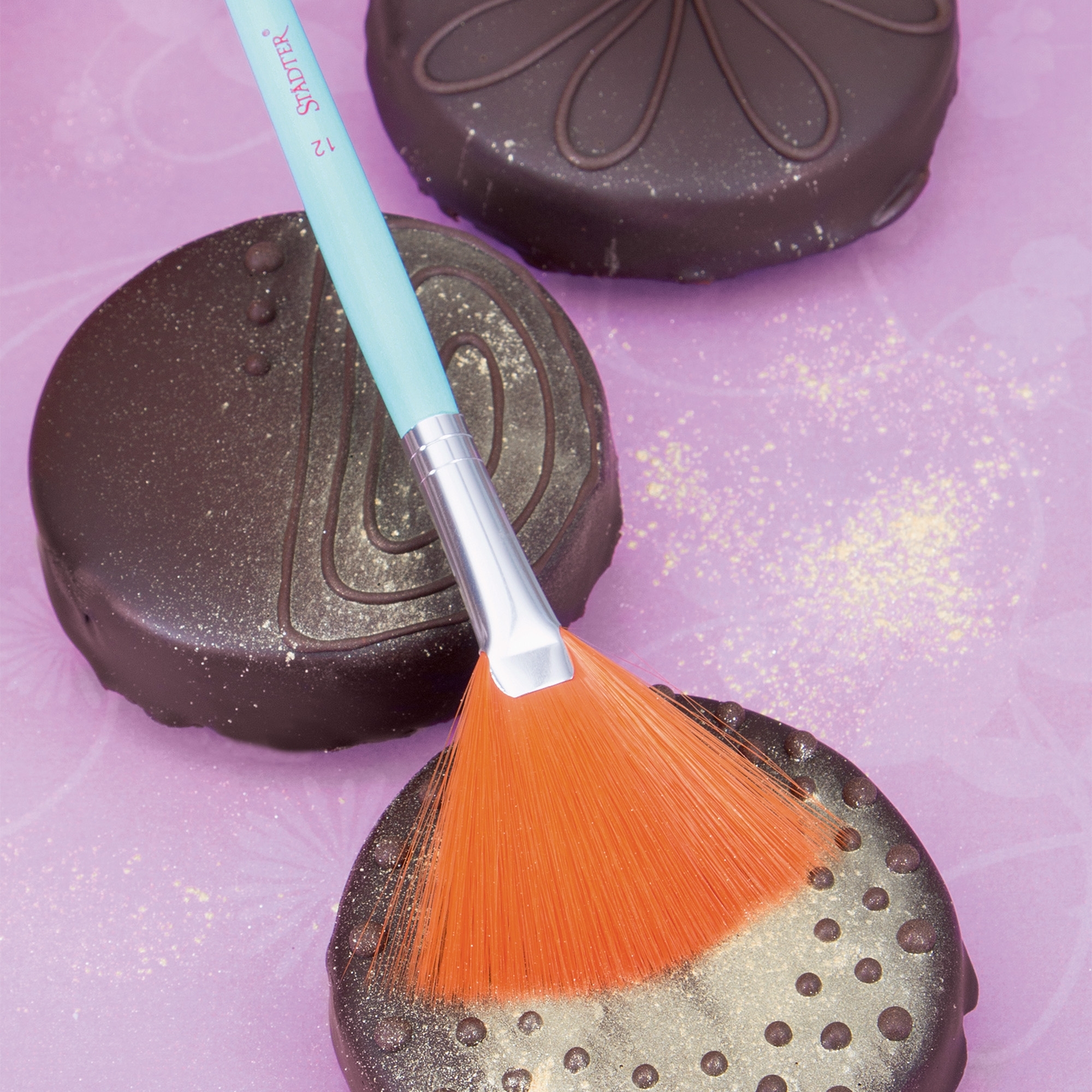 Städter - Brush for food colouring - fanned - size 12 - light blue