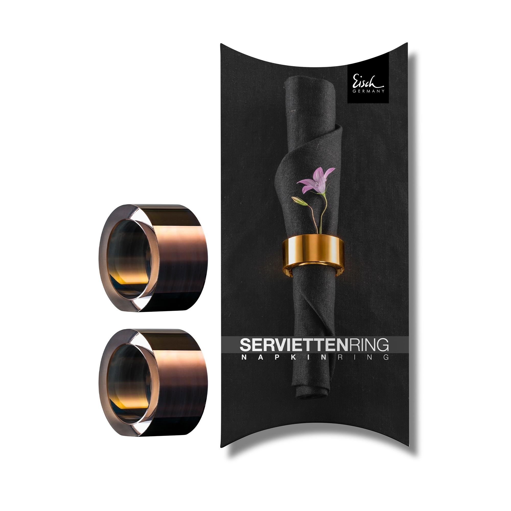 Eisch – Napkin rings, set of 2, copper