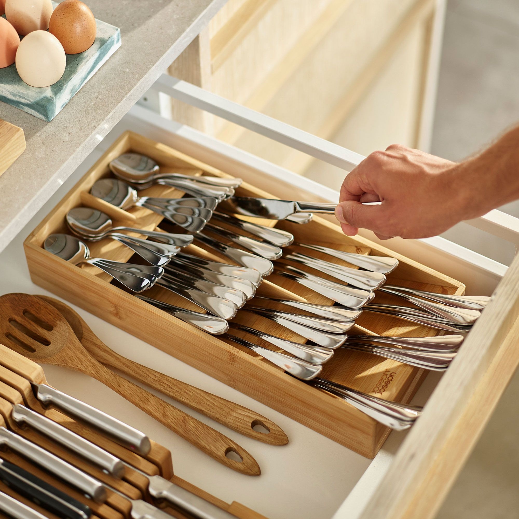 Joseph Joseph - DrawerStore™ cutlery tray made from bamboo - small Joseph Joseph - DrawerStore™ cutlery tray made from bamboo - small