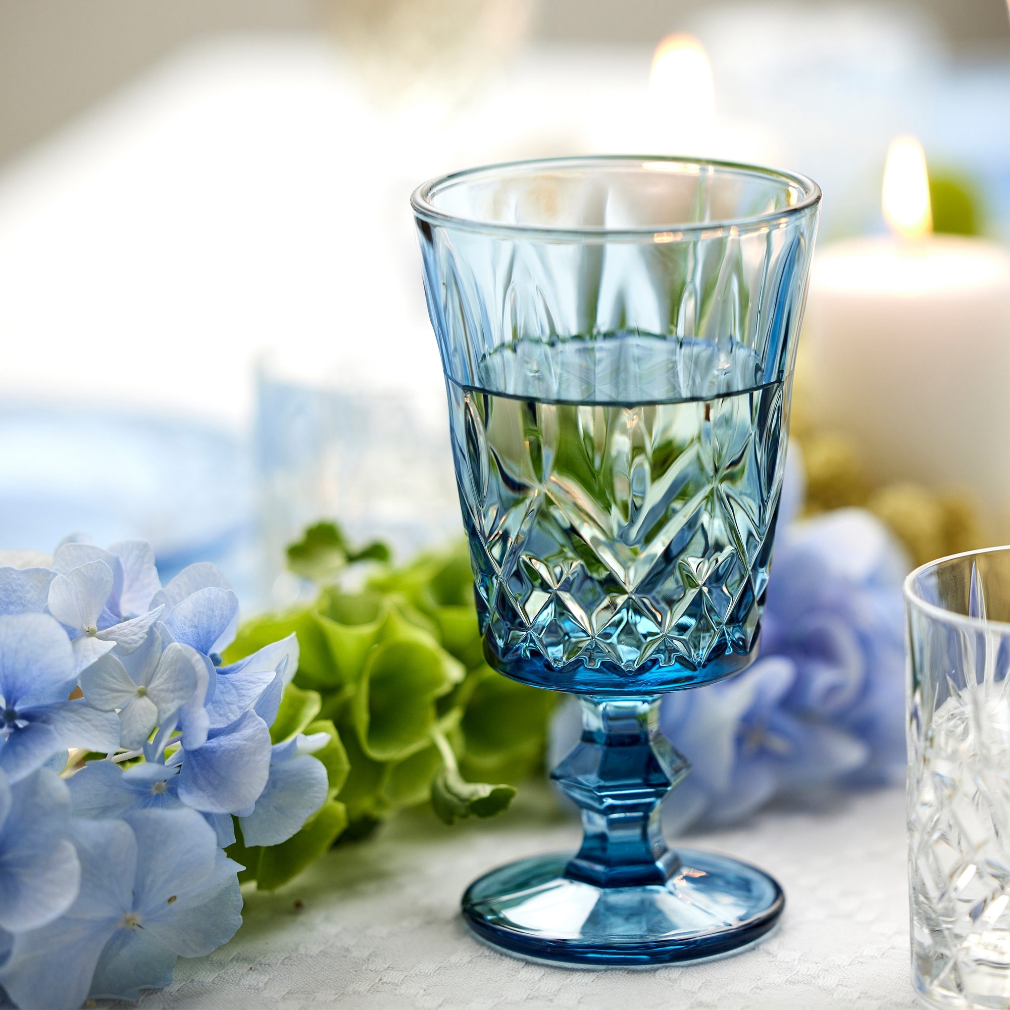 Lyngby glass -Sorrento - Wine glass - Blue - 4 pcs.