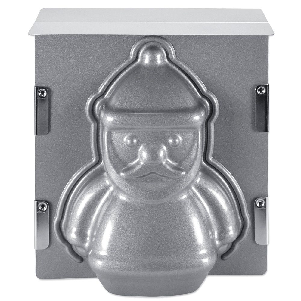 Städter - We-Love-Baking Santa Claus - 19 x 21 x 12 cm silver - 3-D Cake pan