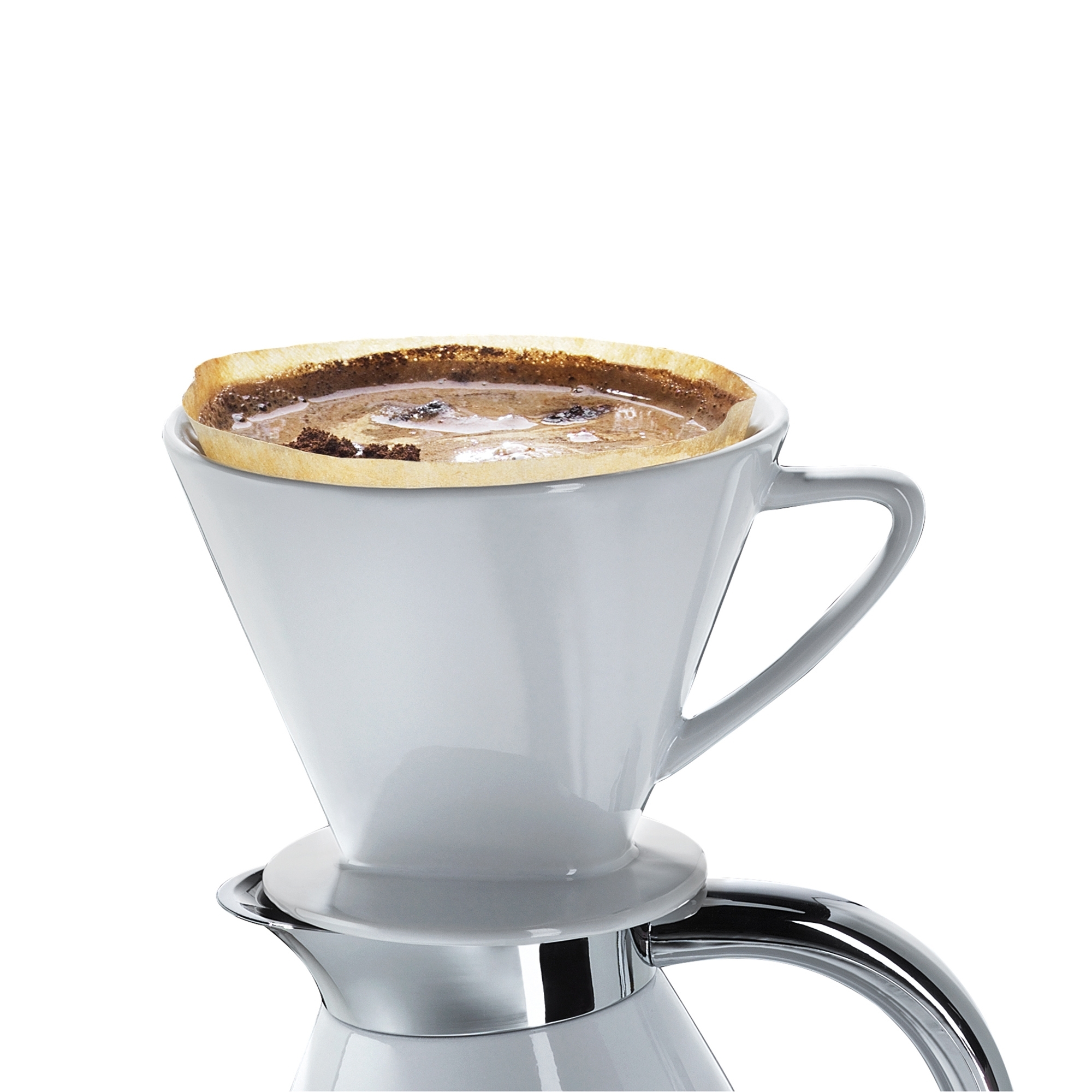 cilio - Kaffeefilter mit Stutzen - Größe 4 - weiß