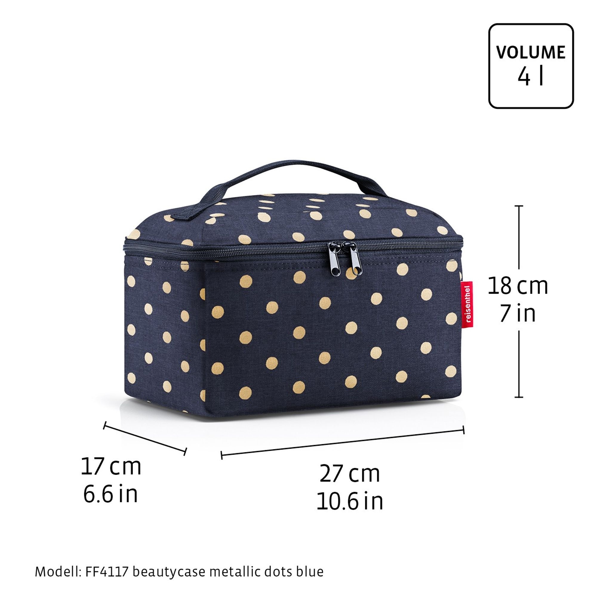 reisenthel - beautycase set # 1 - metallic dots blue reisenthel - beautycase set # 1 - metallic dots blue