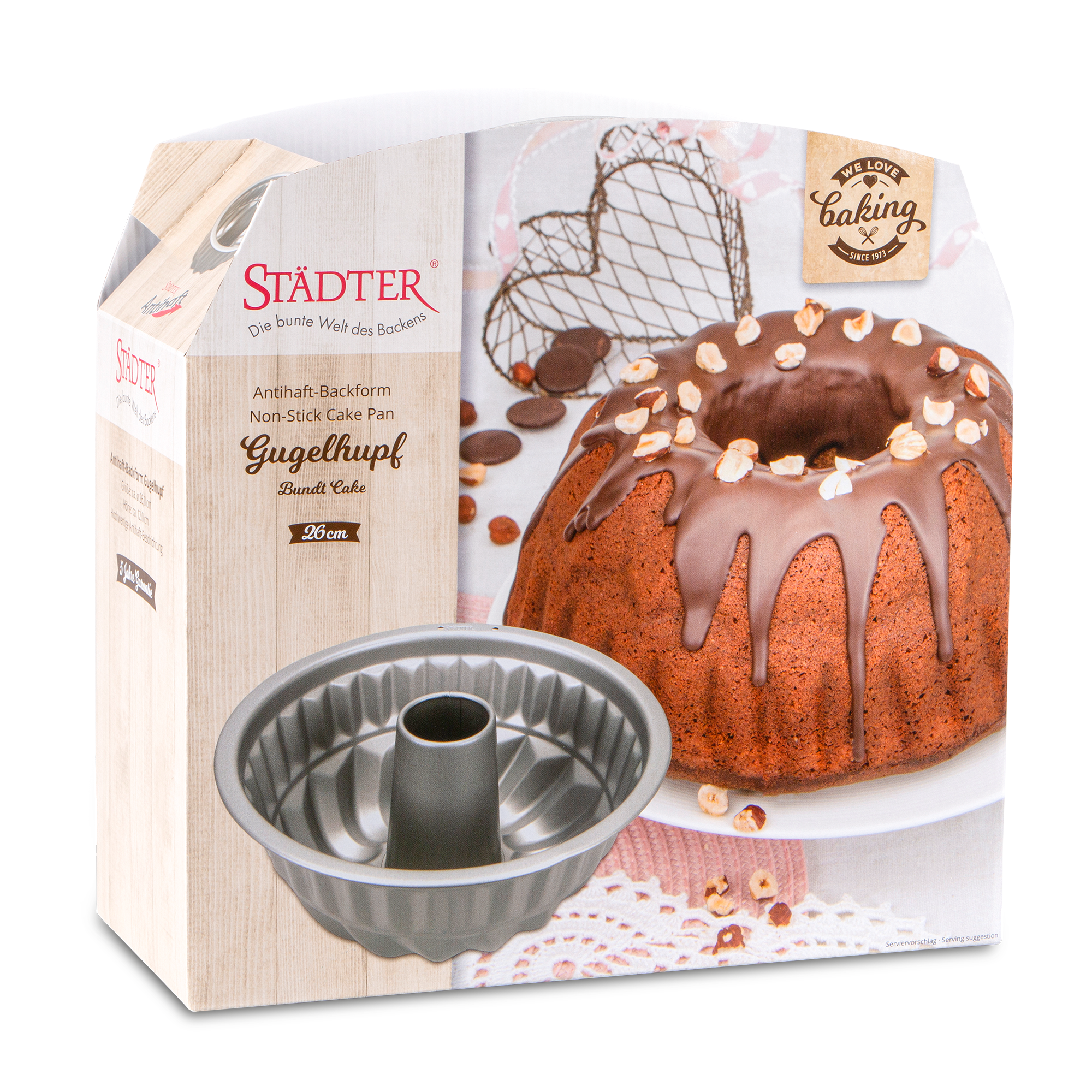 Städter - baking mold Perfect Gugelhupf approx. ø 26 / H 12.5 cm 3,800 ml Städter - baking mold Perfect Gugelhupf approx. ø 26 / H 12.5 cm 3,800 ml