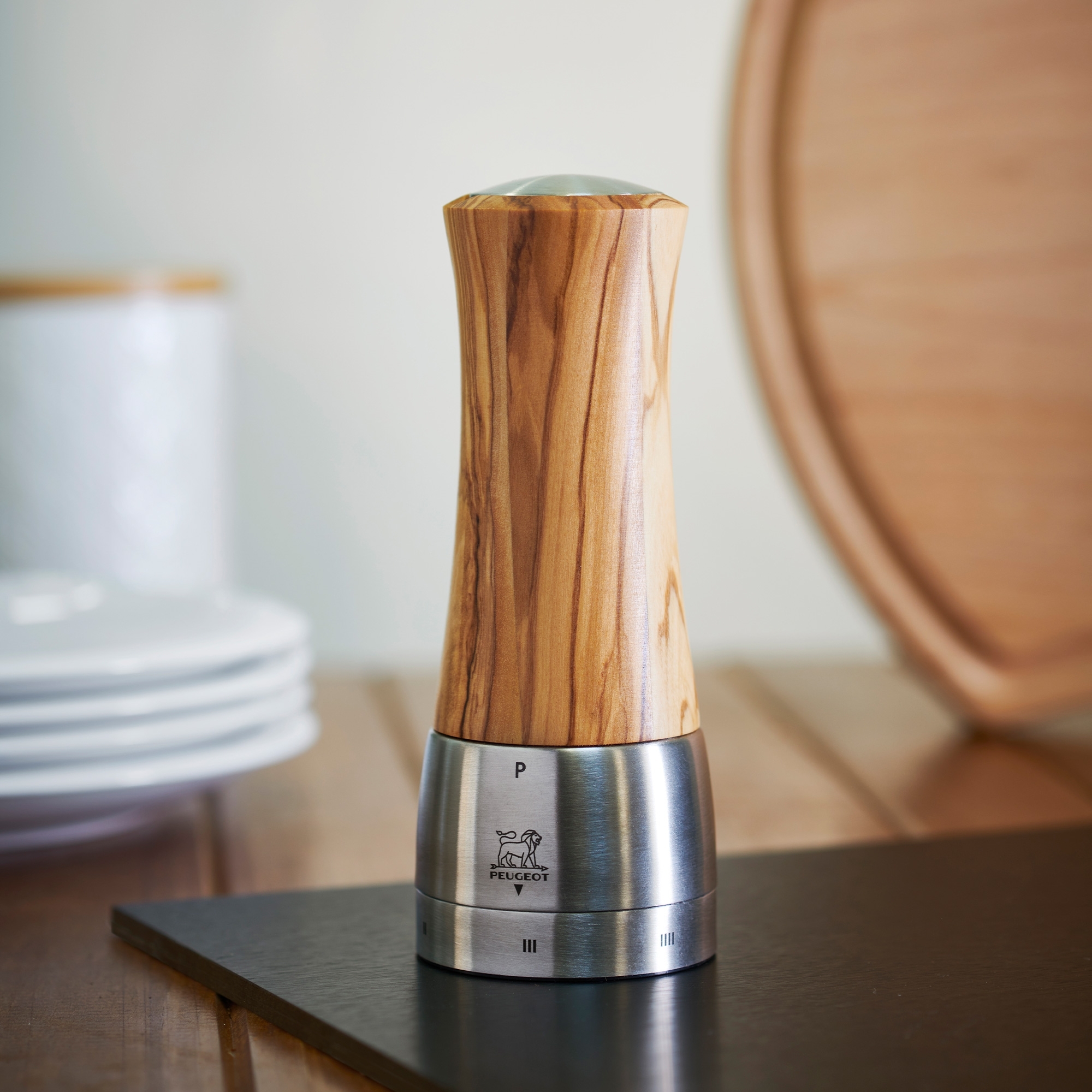 PSP Peugeot - Pepper or Salt Mill Madras - olive wood
