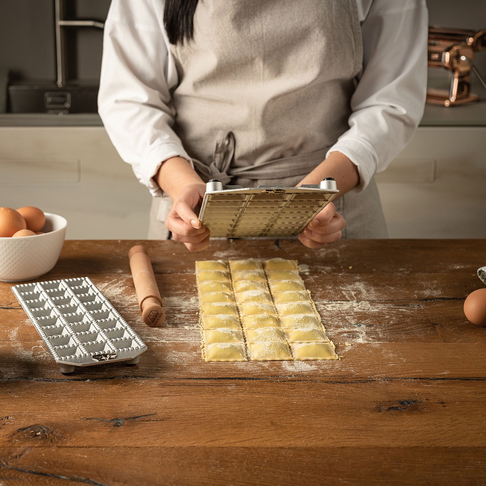 Marcato - Ravioli Tablett - 24 große quadratische Ravioli