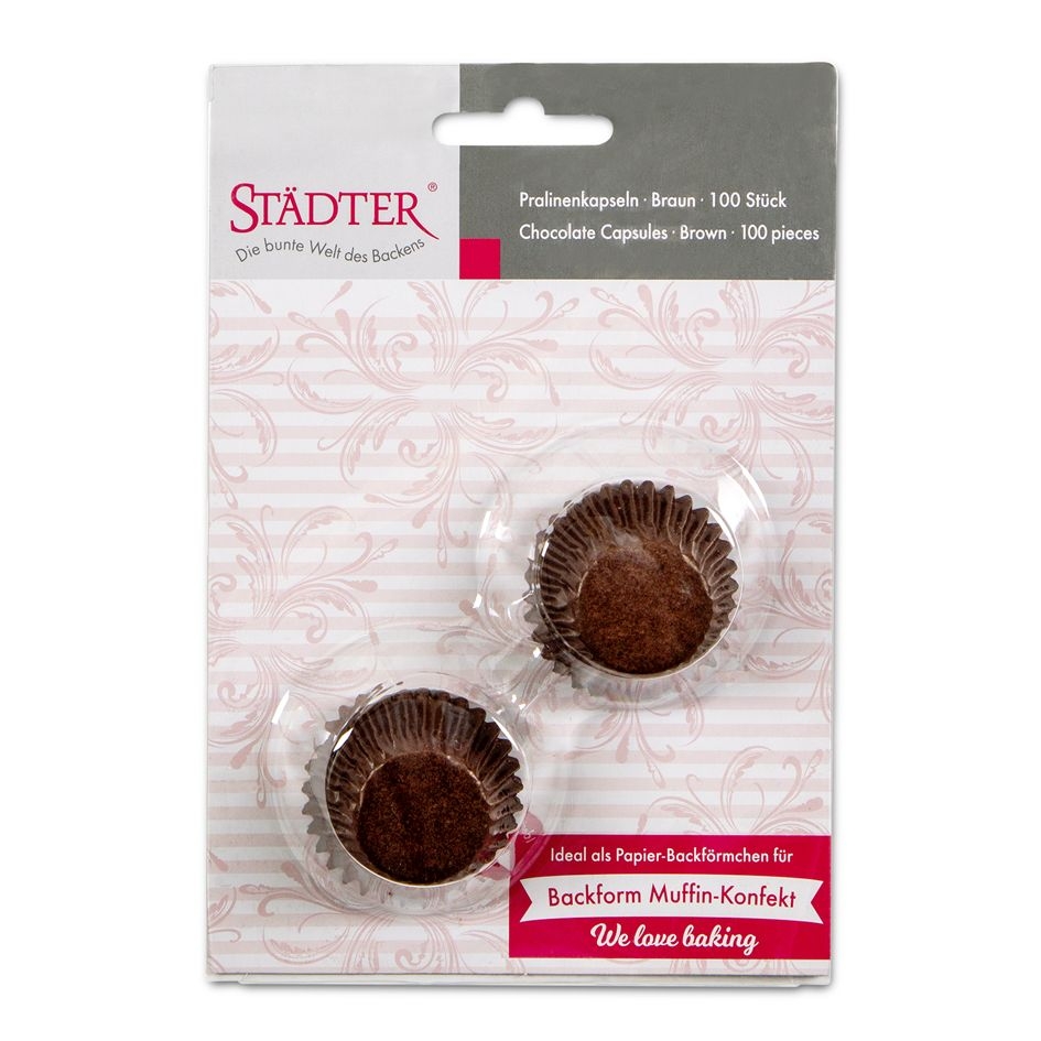 Städter - Cupcake liner Chocolate capsules - 100 Stück Städter - Cupcake liner Chocolate capsules - 100 Stück