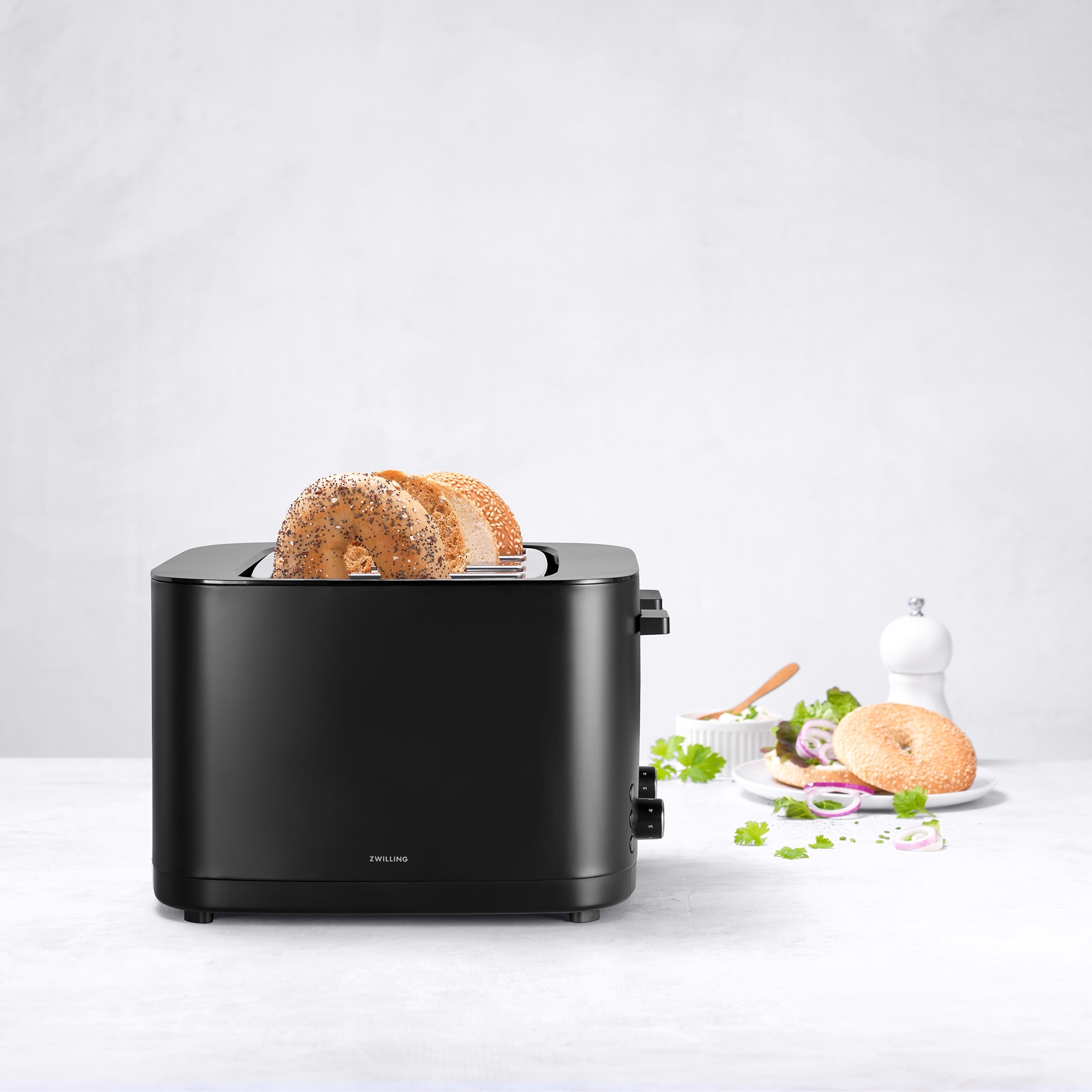 ZWILLING - Toaster with bread roll attachment | ENFINIGY | 2 slots short | black ZWILLING - Toaster with bread roll attachment | ENFINIGY | 2 slots short | black