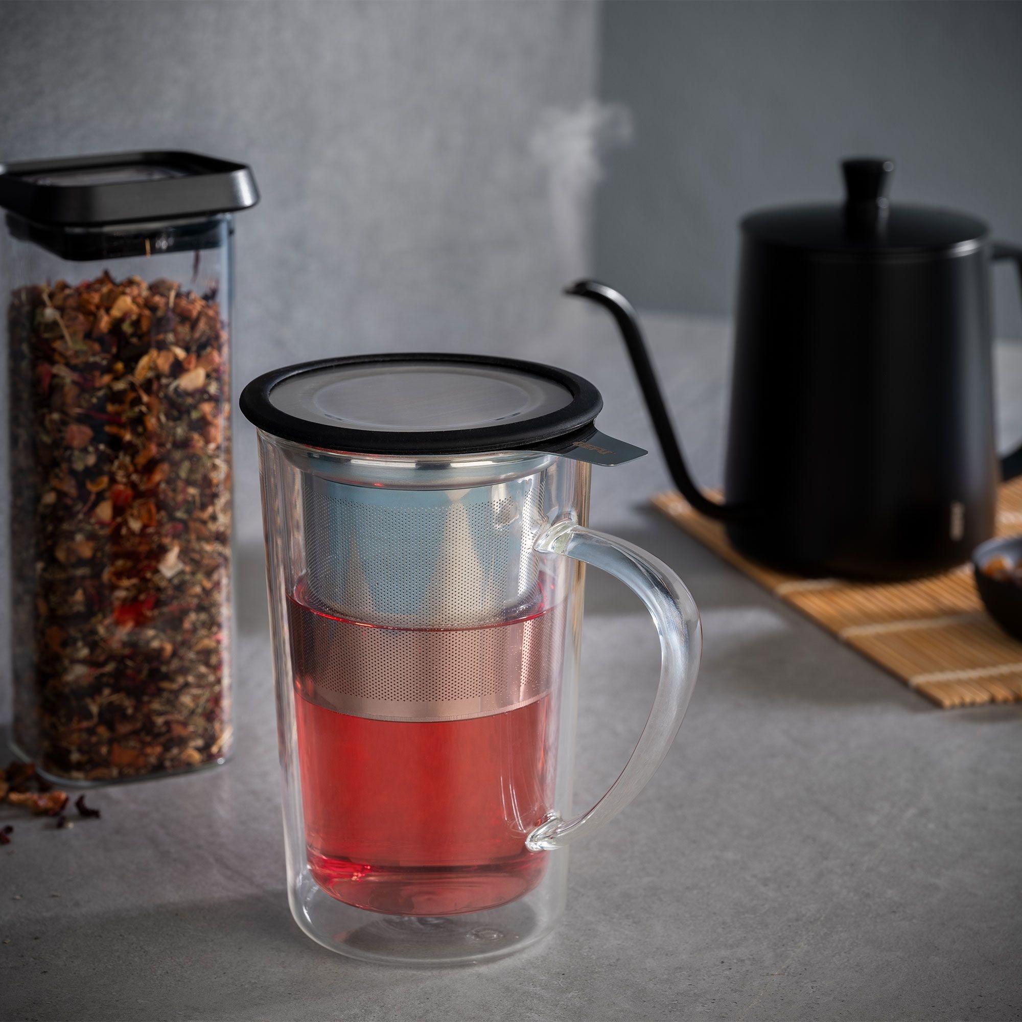 Gefu - Tea glass with tea filter MIRA Gefu - Tea glass with tea filter MIRA