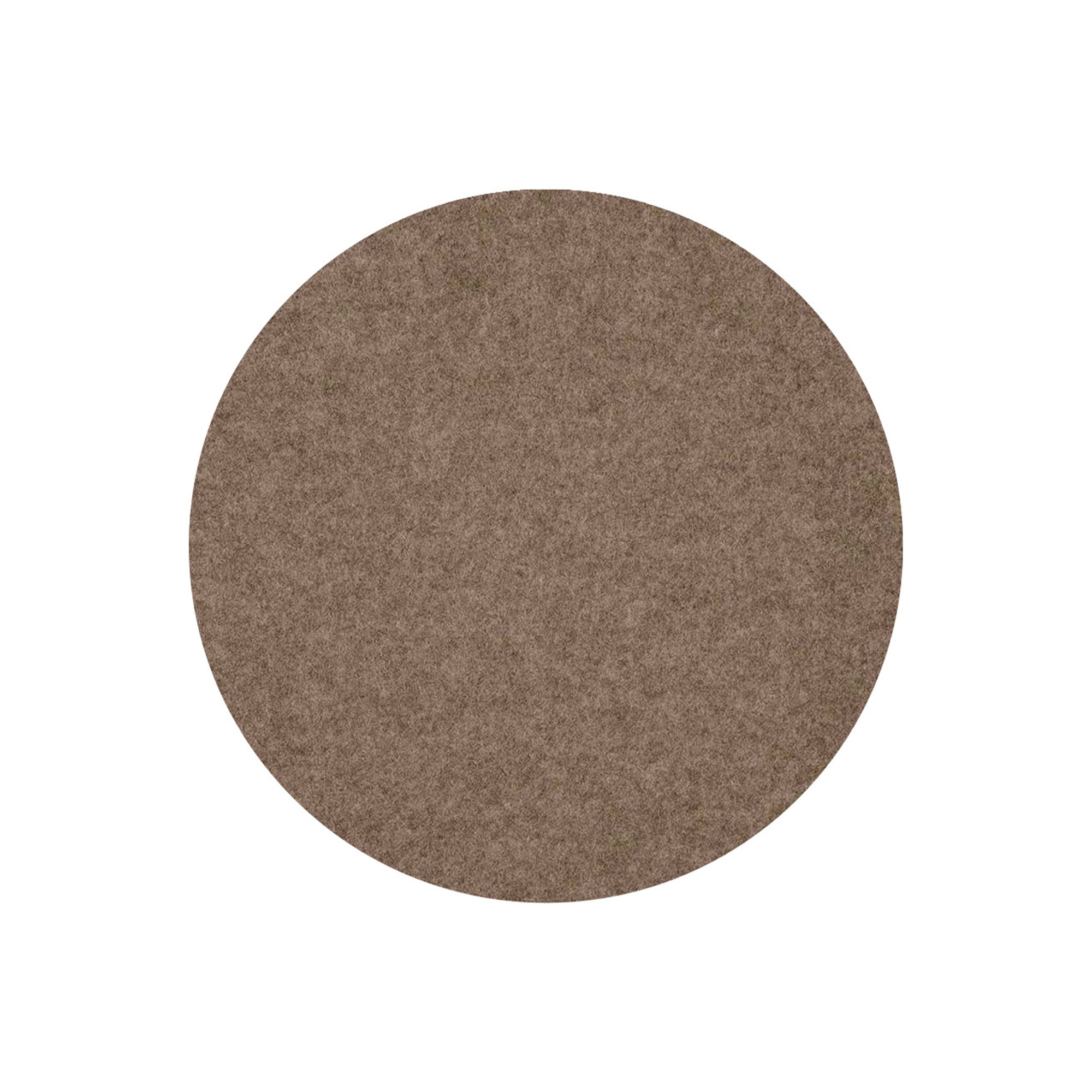Runder brauner Filzteppich für Wohnräume