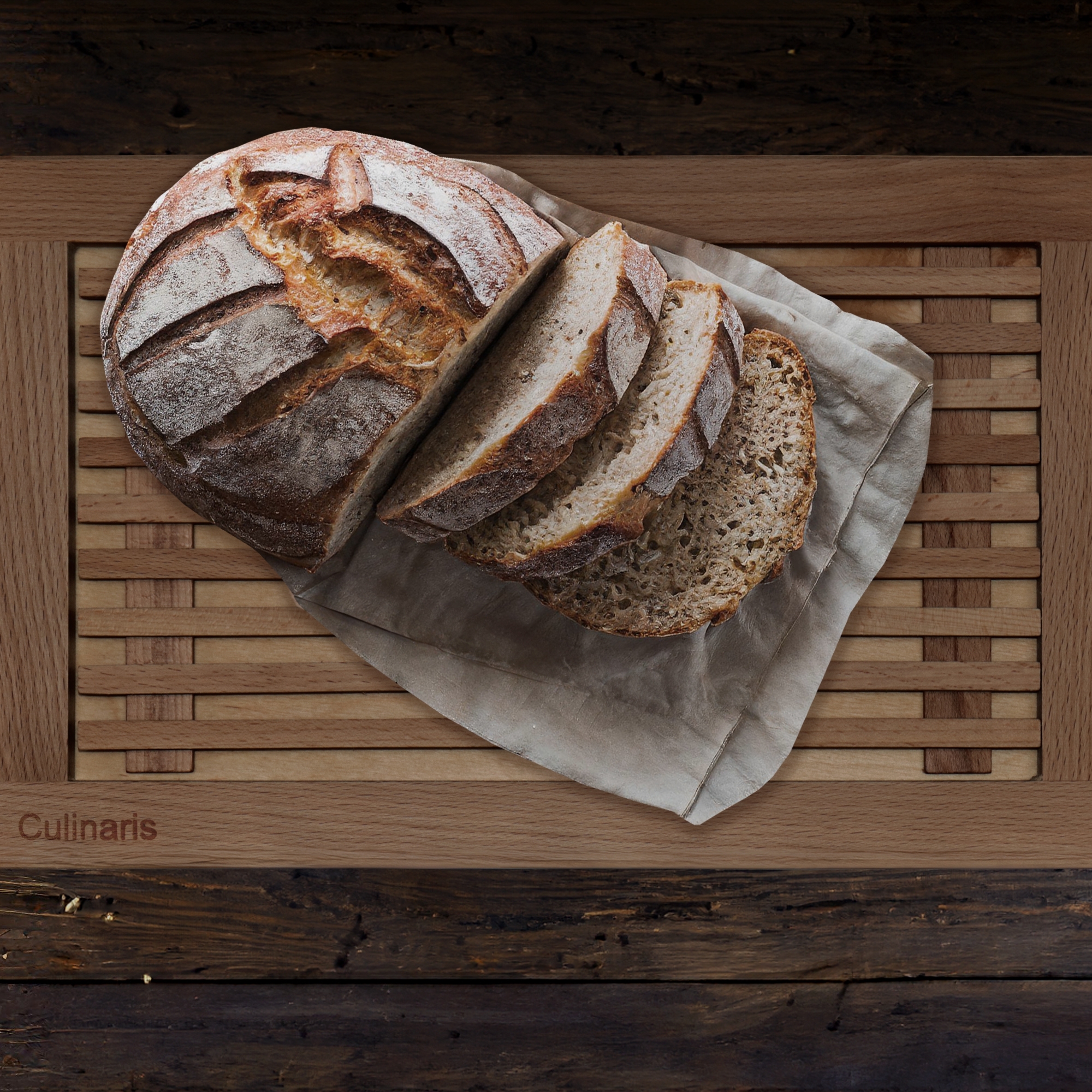 Bread cutting board - beech wood - 40 x 25 cm | Culinaris Bread cutting board - beech wood - 40 x 25 cm | Culinaris