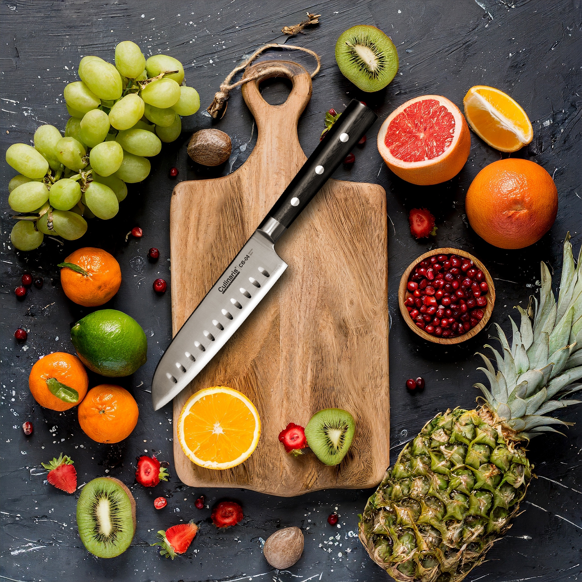 Santoku klein - Black Serie - 13 cm - CB-04 | Culinaris Santoku klein - Black Serie - 13 cm - CB-04 | Culinaris