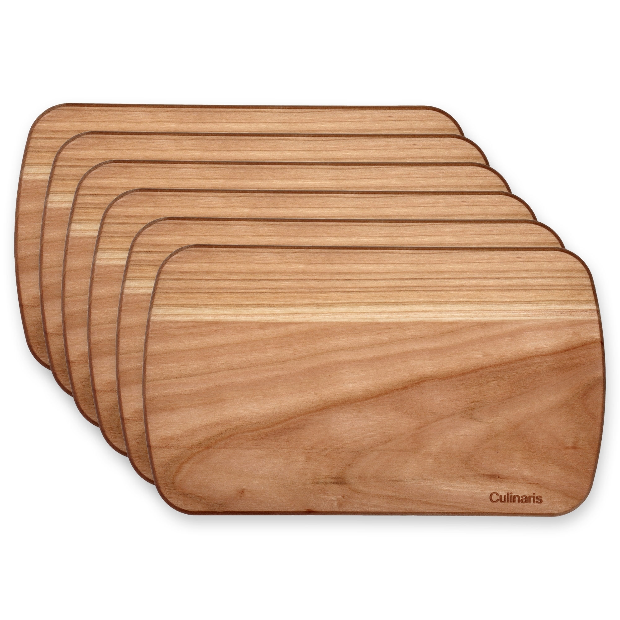 Cutting board set - Cherry wood - 6 pcs. - 24 x 14 cm | Culinaris Cutting board set - Cherry wood - 6 pcs. - 24 x 14 cm | Culinaris