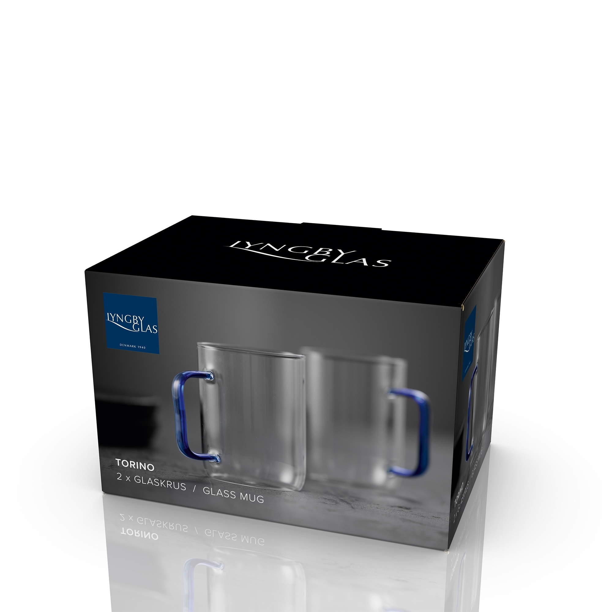 Lyngby Glas - Torino - Glasbecher - 2 Stck. - Blau