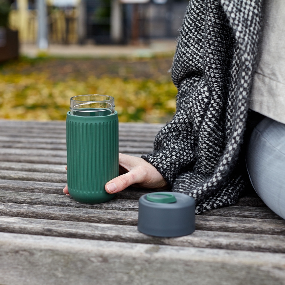 black+blum - Glas To-Go Becher, 340 ml