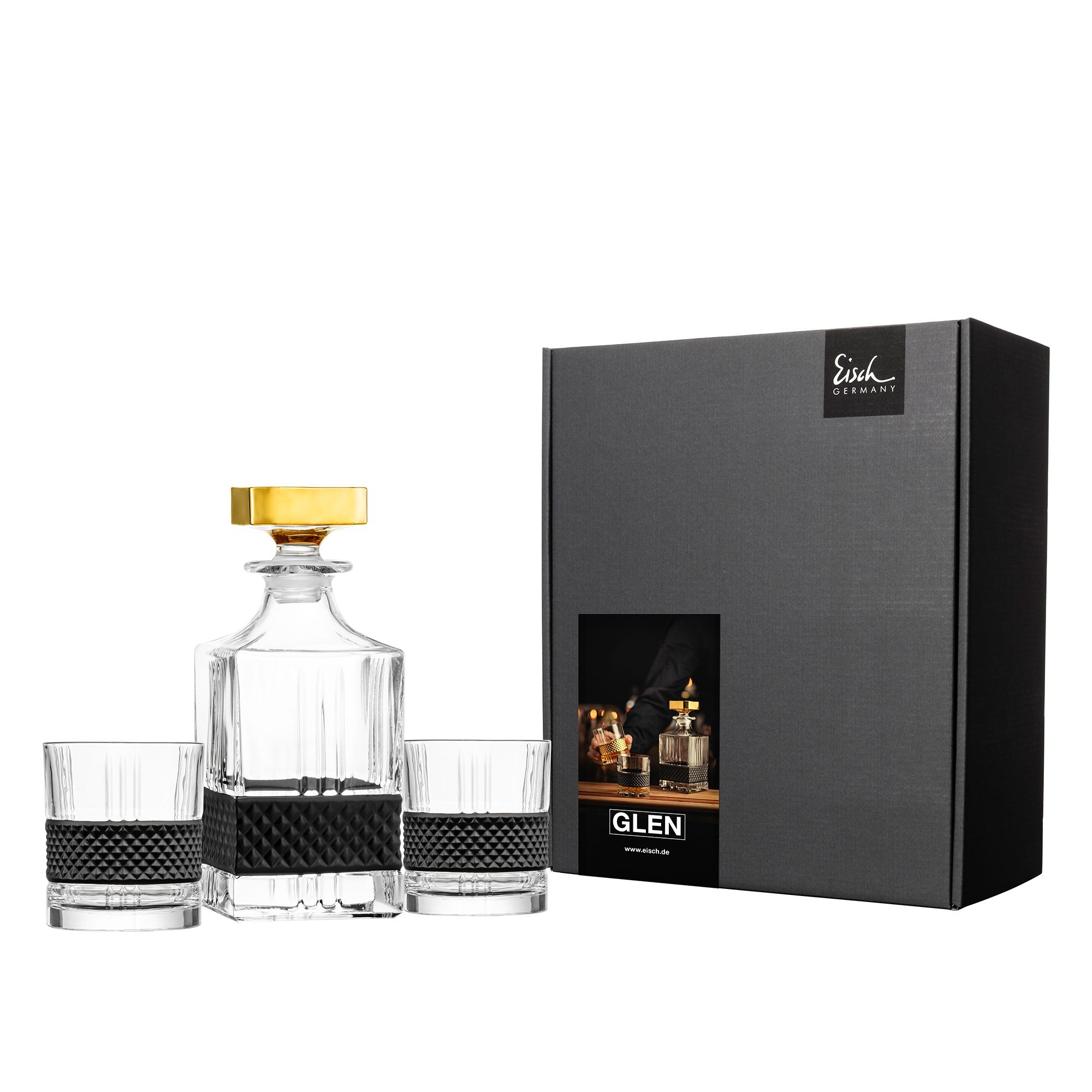 Eisch - Whisky Set Gold/Black - Black Tumbler