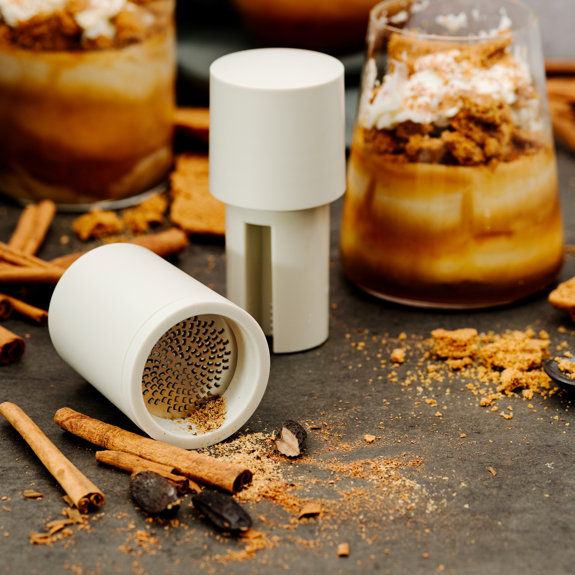 Microplane - Muskatmühle 2in1 - Cashmere Beige Microplane - Muskatmühle 2in1 - Cashmere Beige