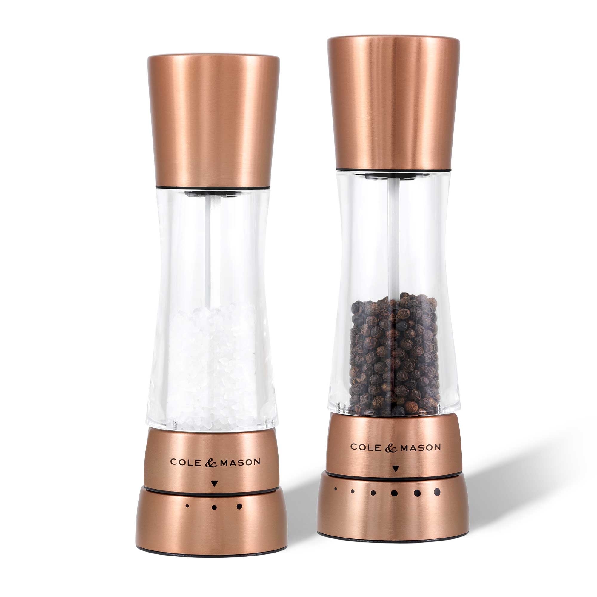 COLE & MASON - Derwent Pepper and Salt Mill Set | Copper