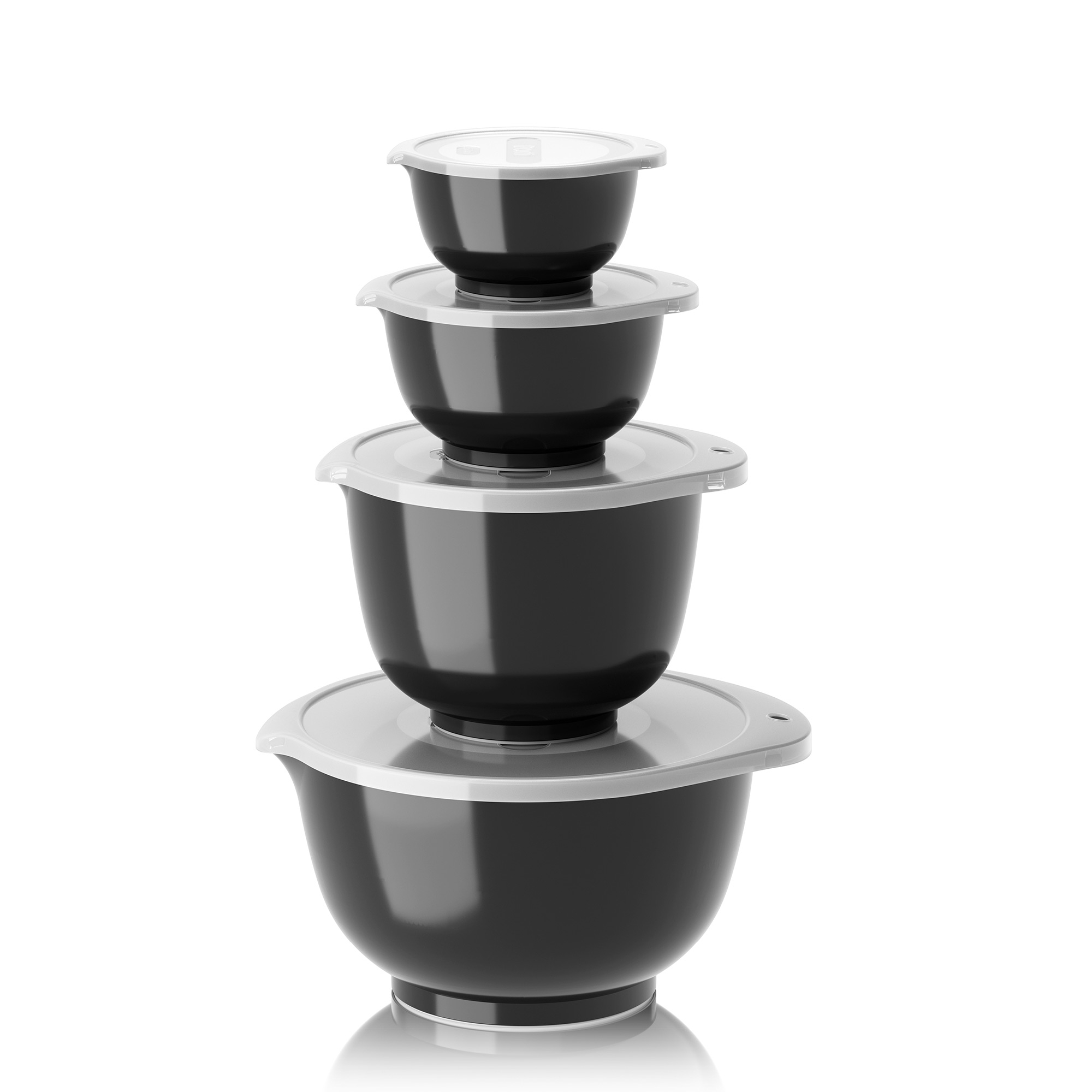 Rosti - Set NEW Margrethe 8-teilig (0,25 l+0,5+1,5+3,0 l + Deckel) - Schwarz