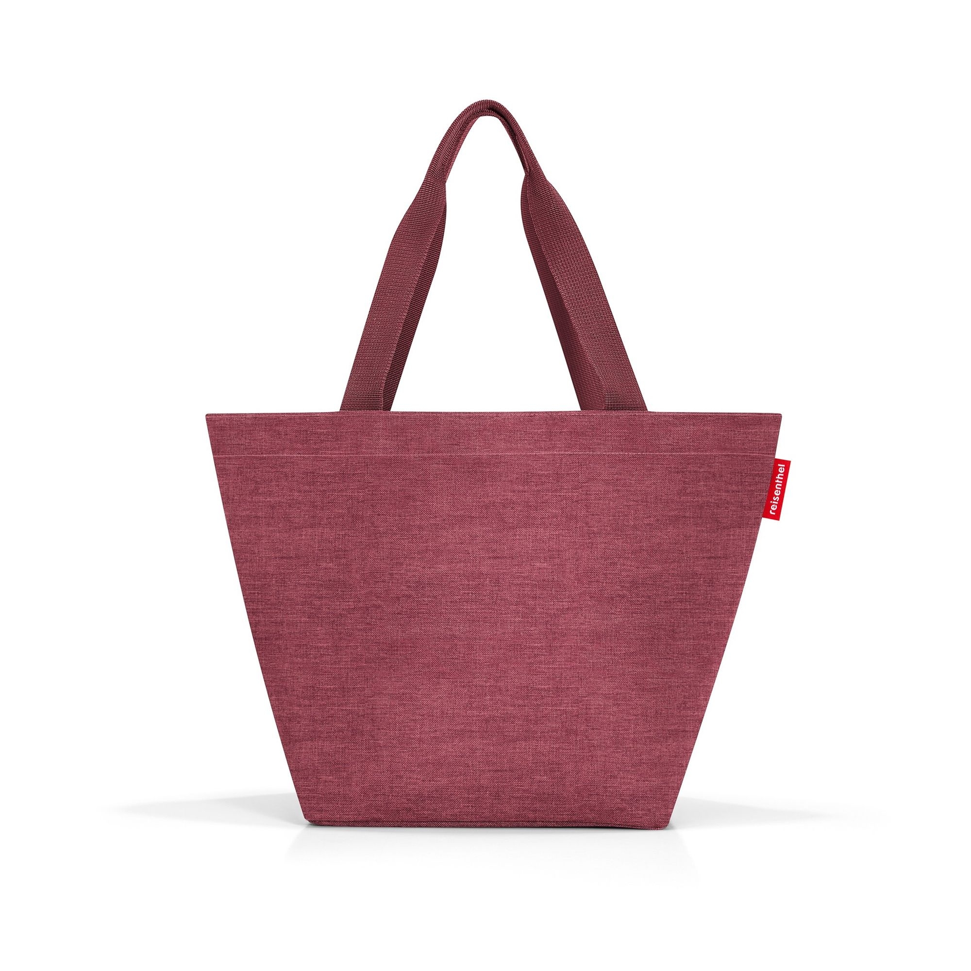 Burgundy fabric bag with two handles