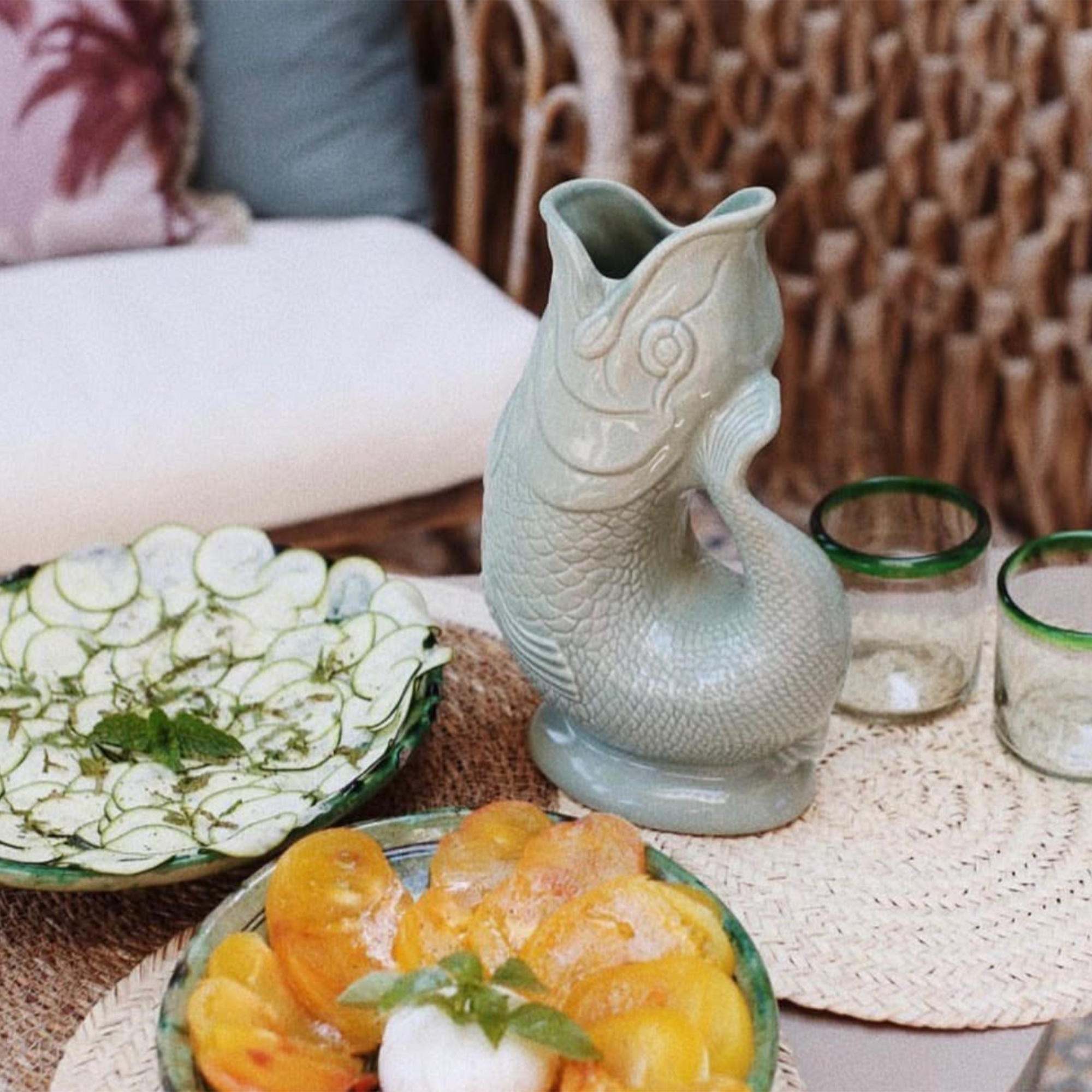Gluckigluck - Ceramic Carafe L - Sage